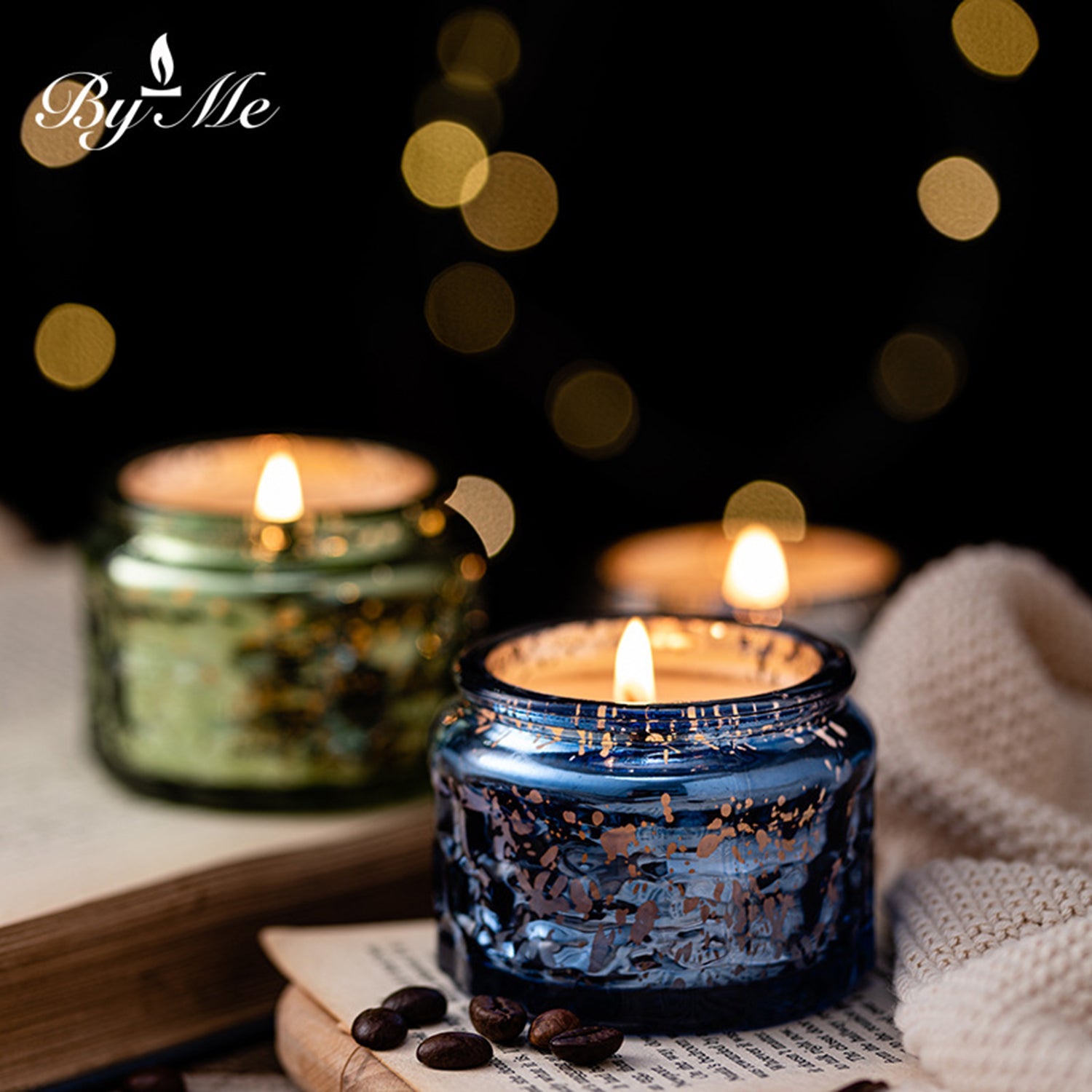 BYME Scented Candle Soy Wax Creative Romantic Starry Sky Cup Handmade Aromatherapy Candle Gift Ideas Small Size Scented Candle BYME 