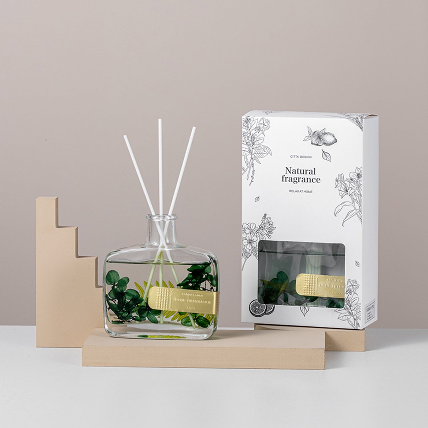 CITTA Dream Series Reed Diffuser Aromatherapy 220ML Premium Essential Oil with Reed Stick and Dry Flower Reed Diffuser CITTA 