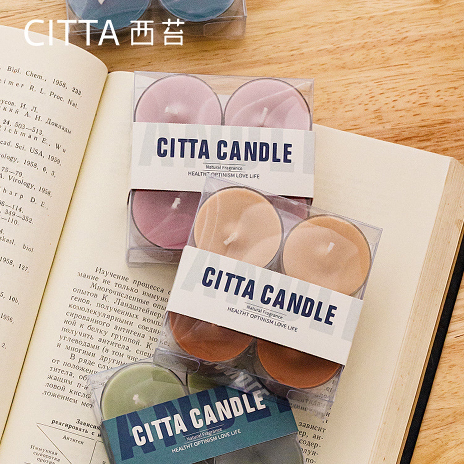 CITTA Elegant Series Scented Candle Aromantic Natural Soy Wax 15G Home Fragrance Aromatherapy (Pack Of 4) Scented Candle CITTA 