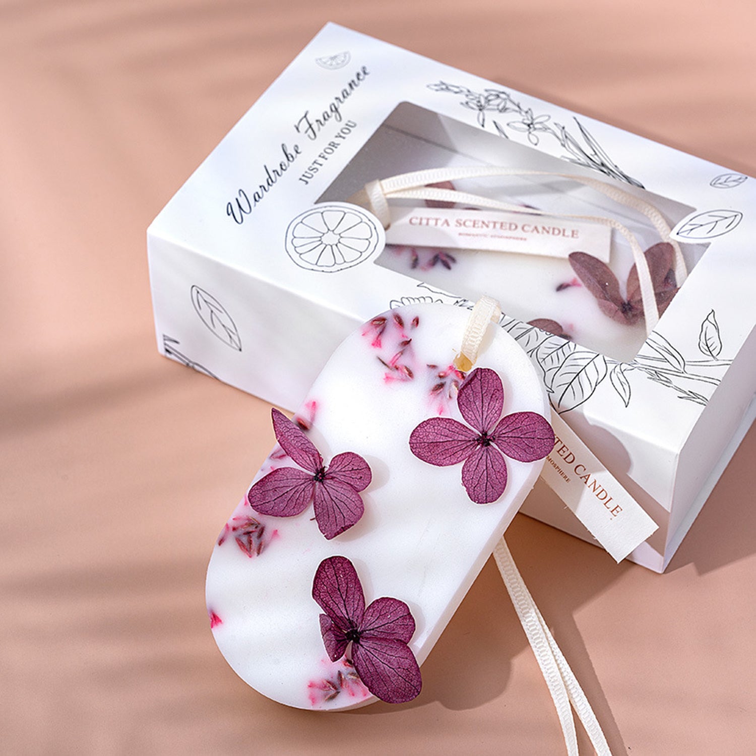 CITTA Falling Cherry Blossoms Series Fragrant Aroma Wax Wardrobe Freshener/Aromantic Wardrobe Scent/Closet Fragrance/ Sachet Scented Candle CITTA 