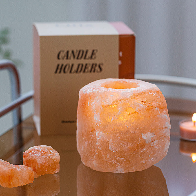 CITTA Himalayan Rock Candle Holder with 4 15G Scented Candle Candle Holders CITTA 