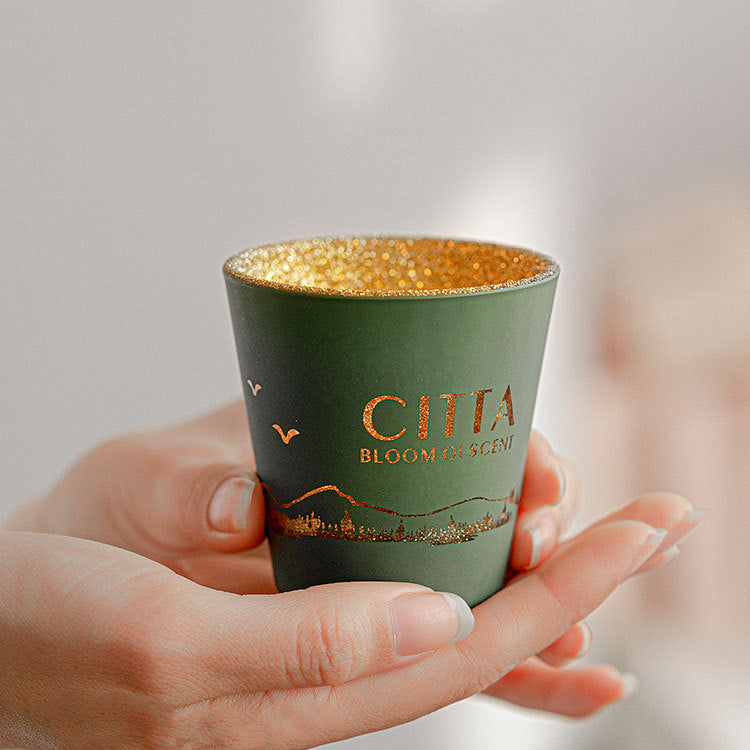CITTA Starry Night Series Scented Candle, Metal Cup with 2 15G Scented Candle Scented Candle CITTA Green / Gardenia 