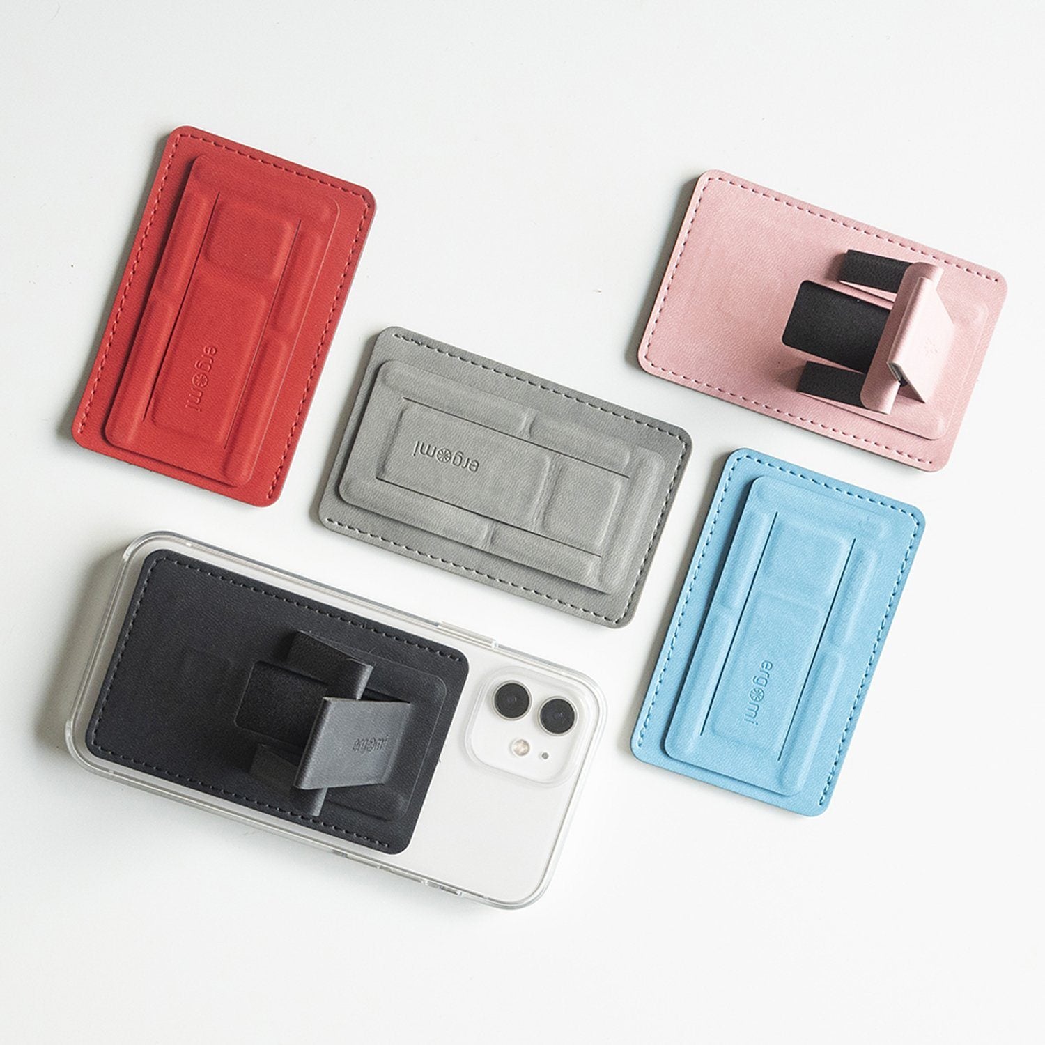 Ergomi Hercules Wallet Adhesive Cardholder Phone Stand, Black Default Ergomi 