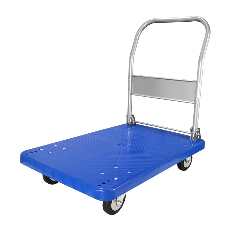 Foldable Hand Trolley Load Weight 300kg With Silent Wheels 57 x 87CM Default OEM Blue 