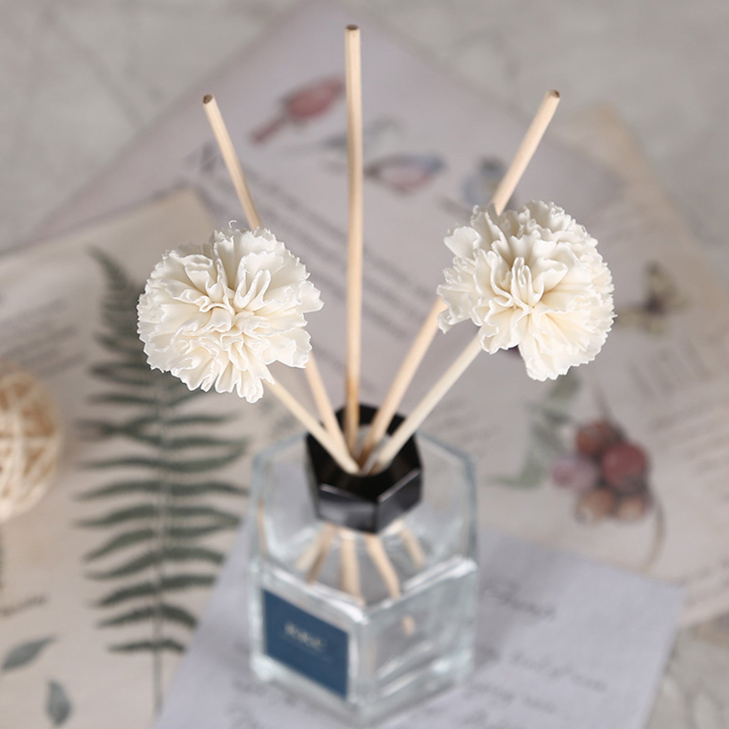 Hand-Made Sola Flower Aromatherapy Reed Diffuser Accessories Tetrapanax Papyrifer Dried Simulated Flowers Reed Diffuser Accessories OEM 