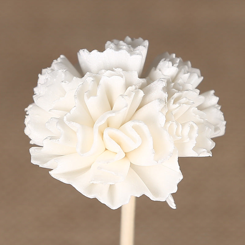 Hand-Made Sola Flower Aromatherapy Reed Diffuser Accessories Tetrapanax Papyrifer Dried Simulated Flowers Reed Diffuser Accessories OEM Carnation (4.5cm) 