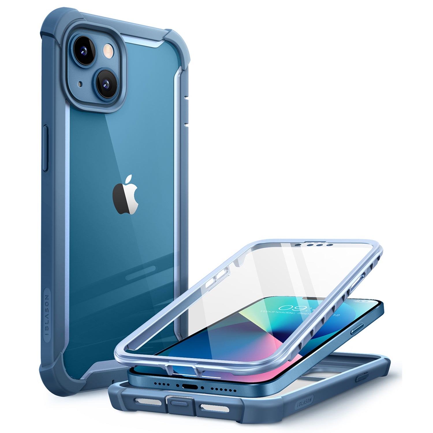 i-Blason Ares Case for iPhone 14 Series (With Built-in Screen Protector) Mobile Phone Cases i-Blason Azure iPhone 14/iPhone 13 6.1" 