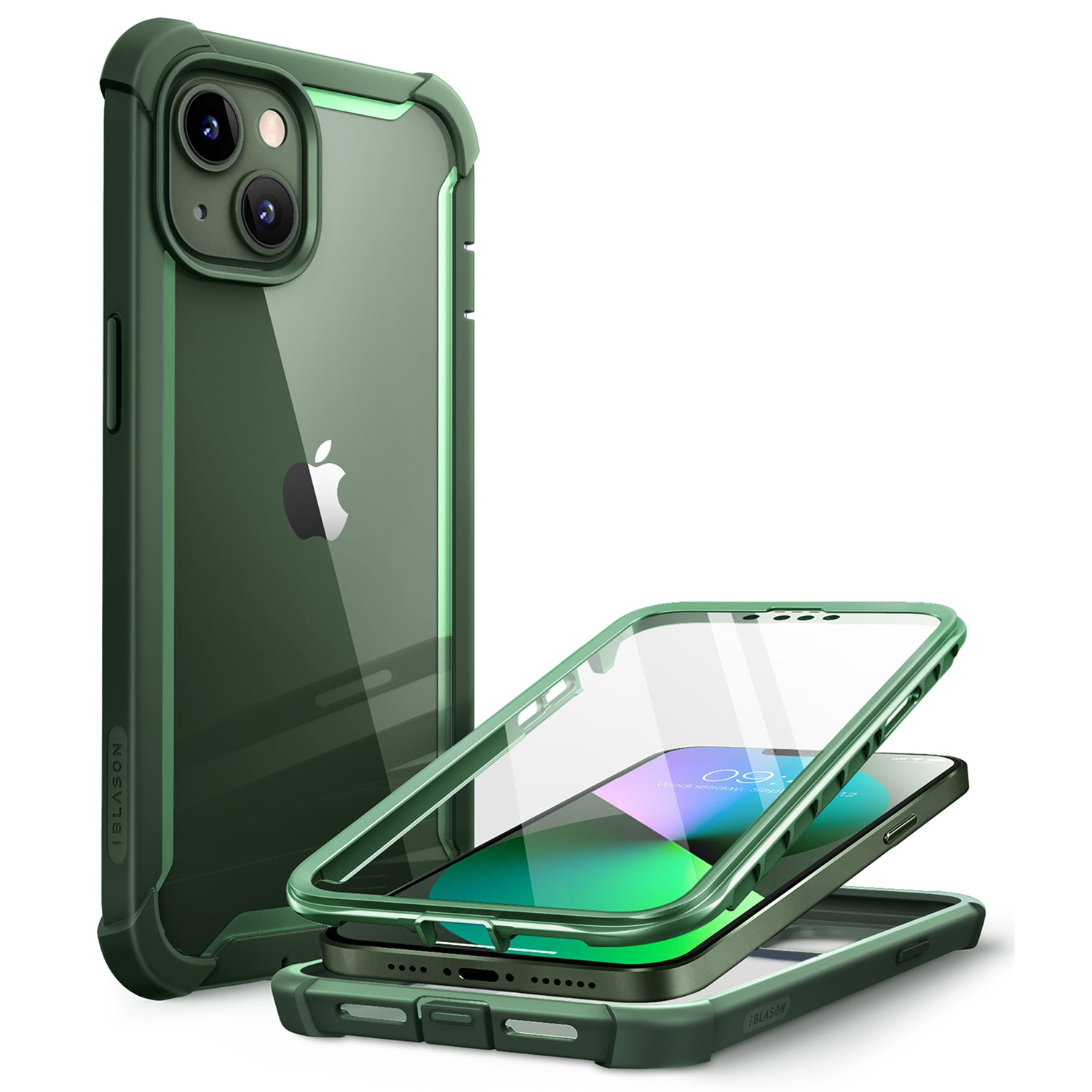 i-Blason Ares Case for iPhone 14 Series (With Built-in Screen Protector) Mobile Phone Cases i-Blason Green iPhone 14/iPhone 13 6.1" 