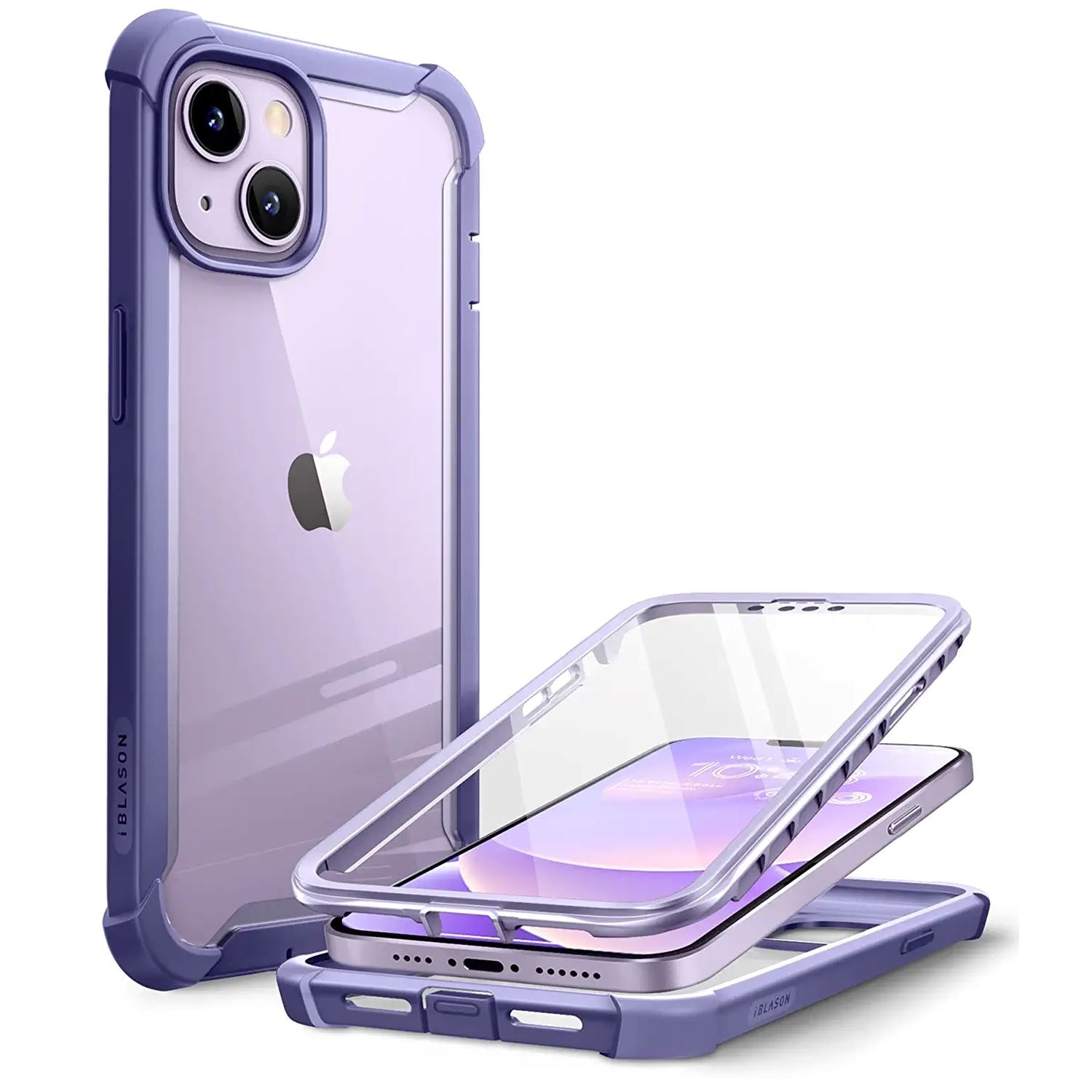 i-Blason Ares Case for iPhone 14 Series (With Built-in Screen Protector) Mobile Phone Cases i-Blason Purple iPhone 14/iPhone 13 6.1" 