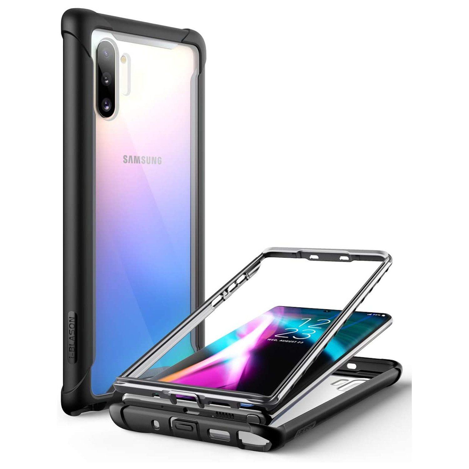 i-Blason Ares Series Clear Case for Samsung Galaxy Note 10(Without Screen Protector), Black Samsung Case i-Blason Black 