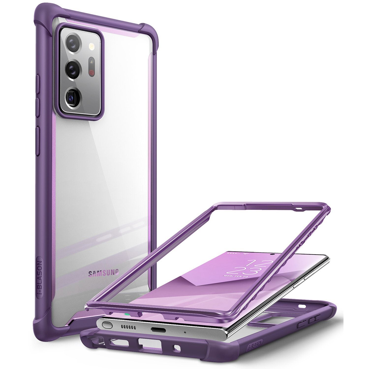 i-Blason Ares Series Clear Case for Samsung Galaxy Note 20 Ultra(Without Screen Protector), Purple Default i-Blason 