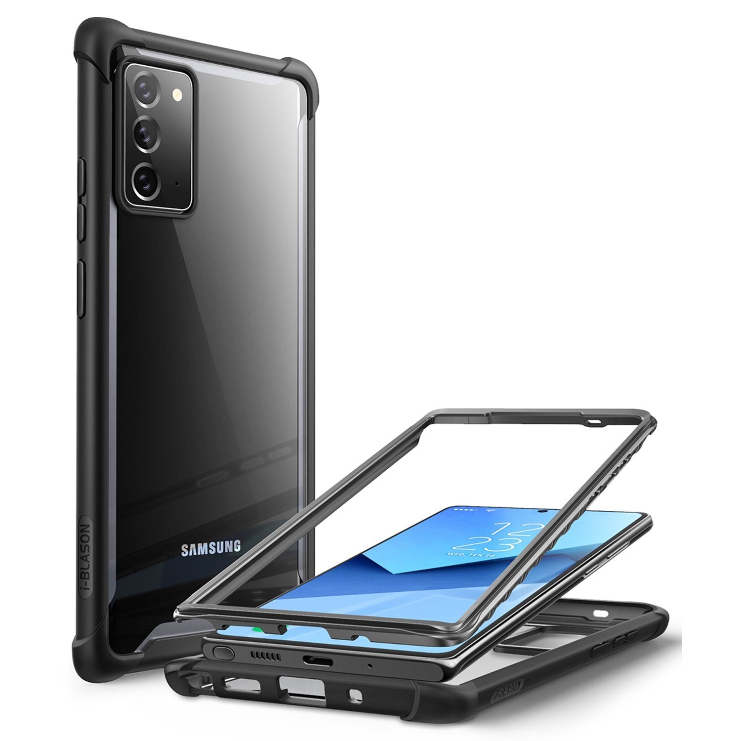 i-Blason Ares Series Clear Case for Samsung Galaxy Note 20(Without Screen Protector), Black Default i-Blason 