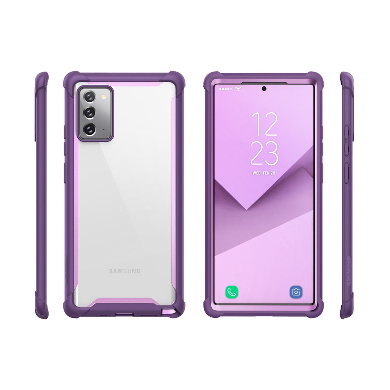 i-Blason Ares Series Clear Case for Samsung Galaxy Note 20(Without Screen Protector), Purple Default i-Blason 