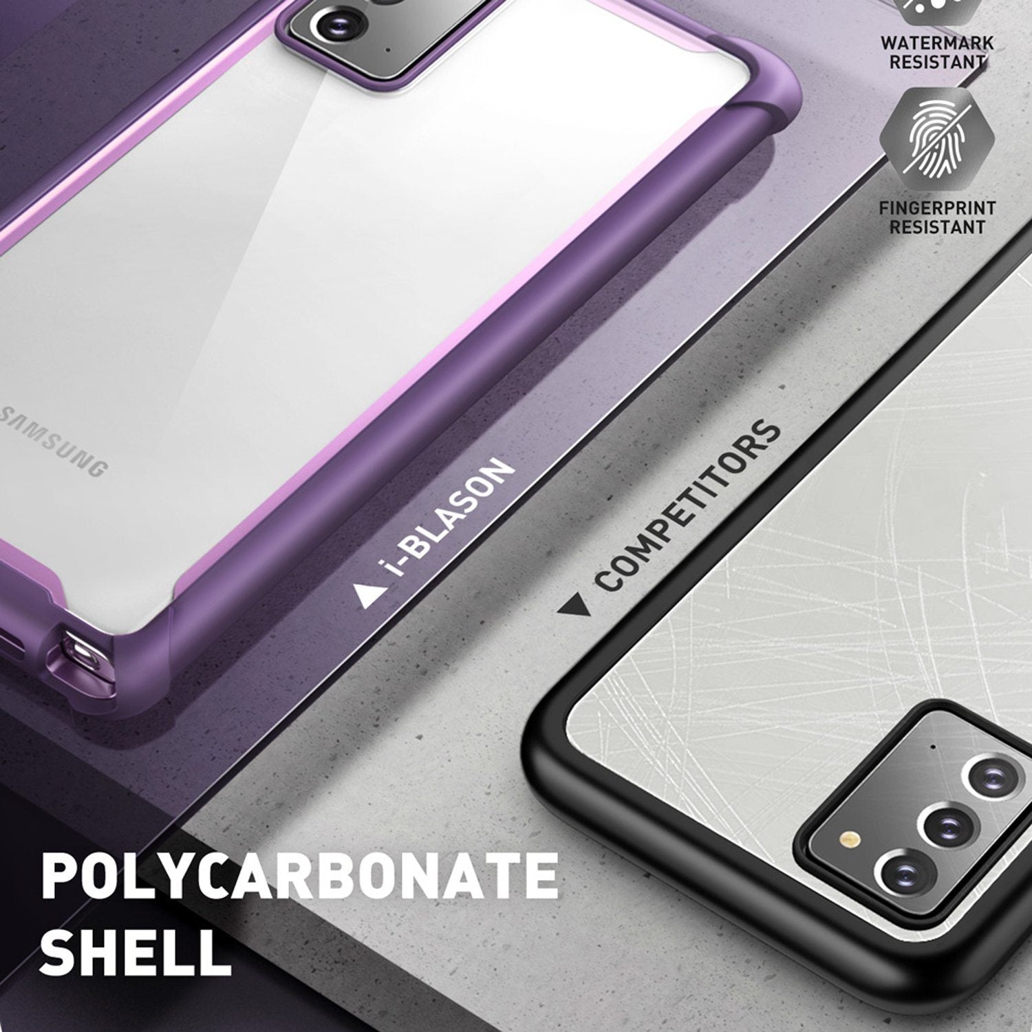 i-Blason Ares Series Clear Case for Samsung Galaxy Note 20(Without Screen Protector), Purple Default i-Blason 