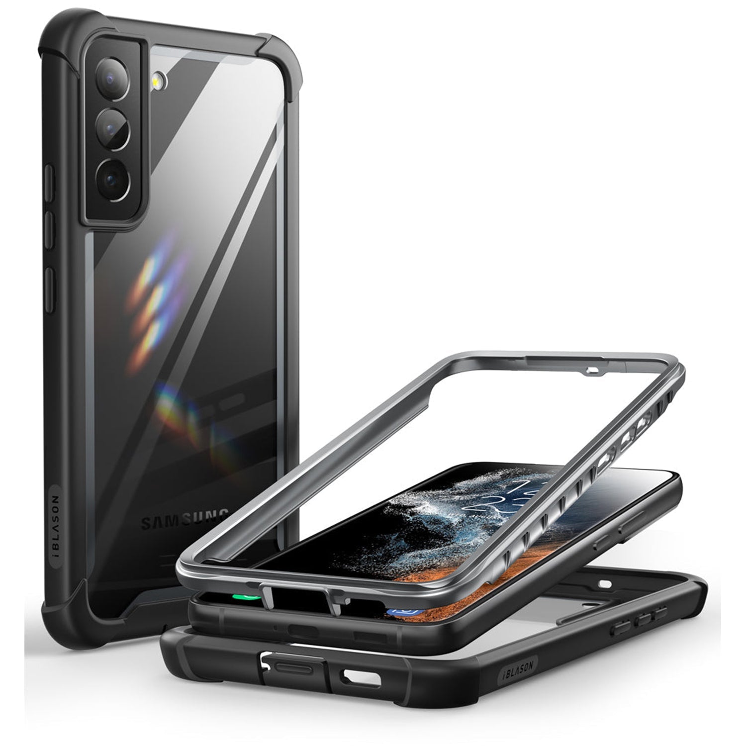 i-Blason Ares Series Rugged Clear Bumper Case for Samsung Galaxy S22 5G(Without Screen Protector) Default i-Blason 