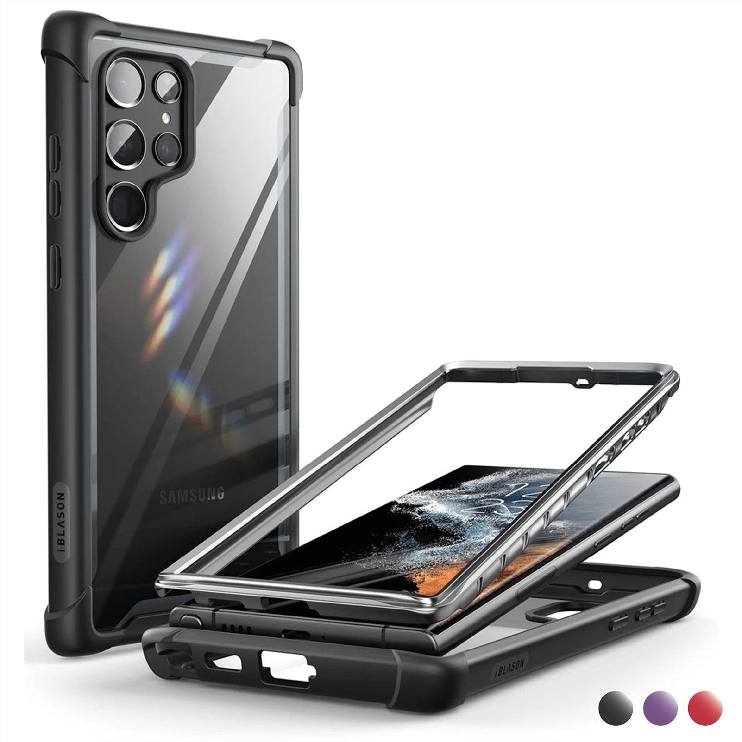 i-Blason Ares Series Rugged Clear Bumper Case for Samsung Galaxy S22 Ultra 5G(Without Screen Protector) Default i-Blason 