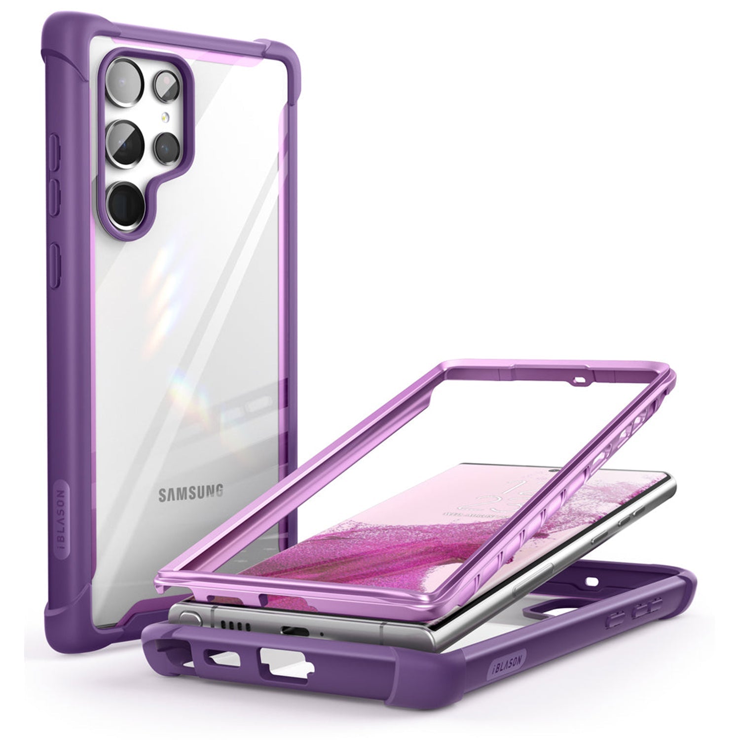 i-Blason Ares Series Rugged Clear Bumper Case for Samsung Galaxy S22 Ultra 5G(Without Screen Protector) Default i-Blason 