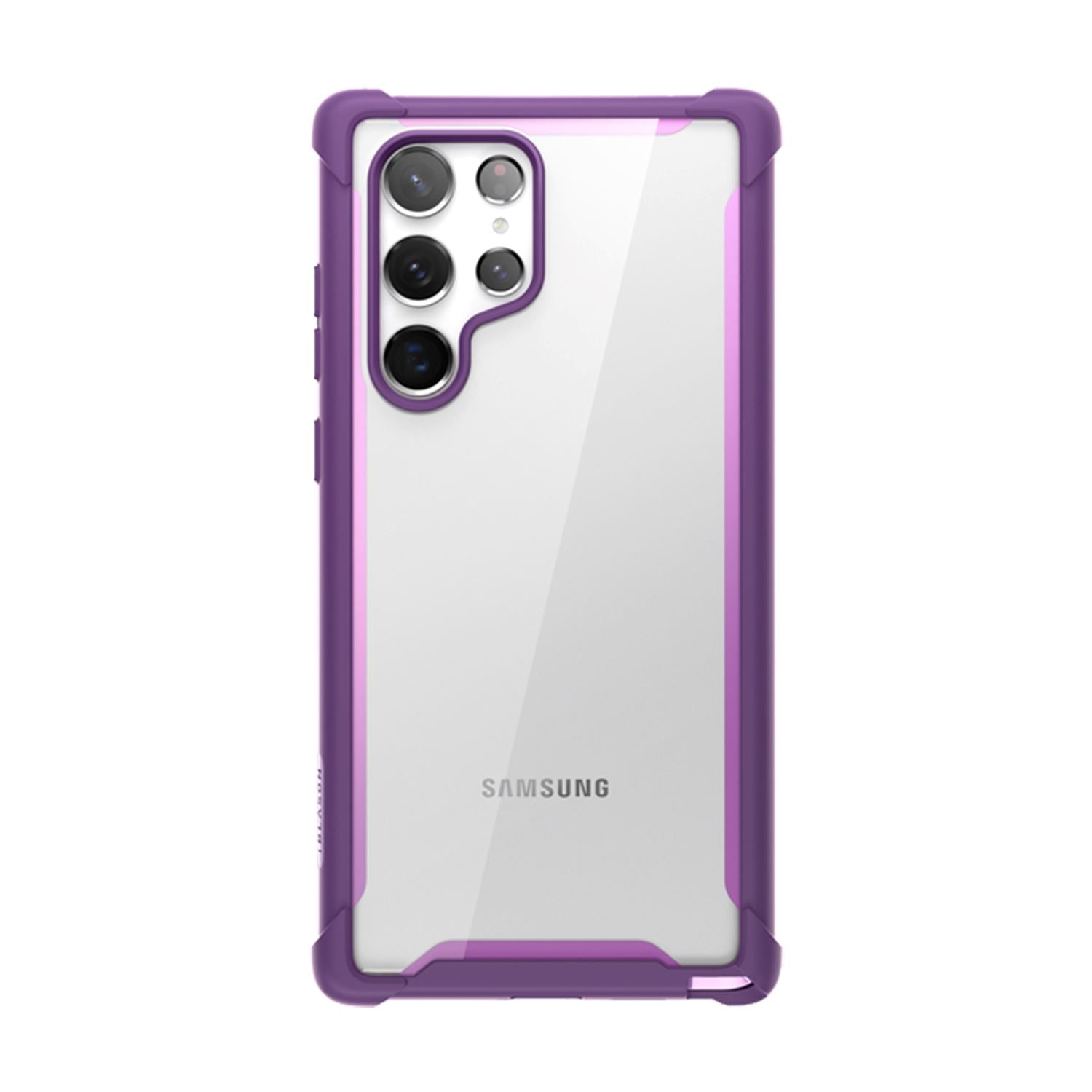 i-Blason Ares Series Rugged Clear Bumper Case for Samsung Galaxy S22 Ultra 5G(Without Screen Protector) Default i-Blason Purple 