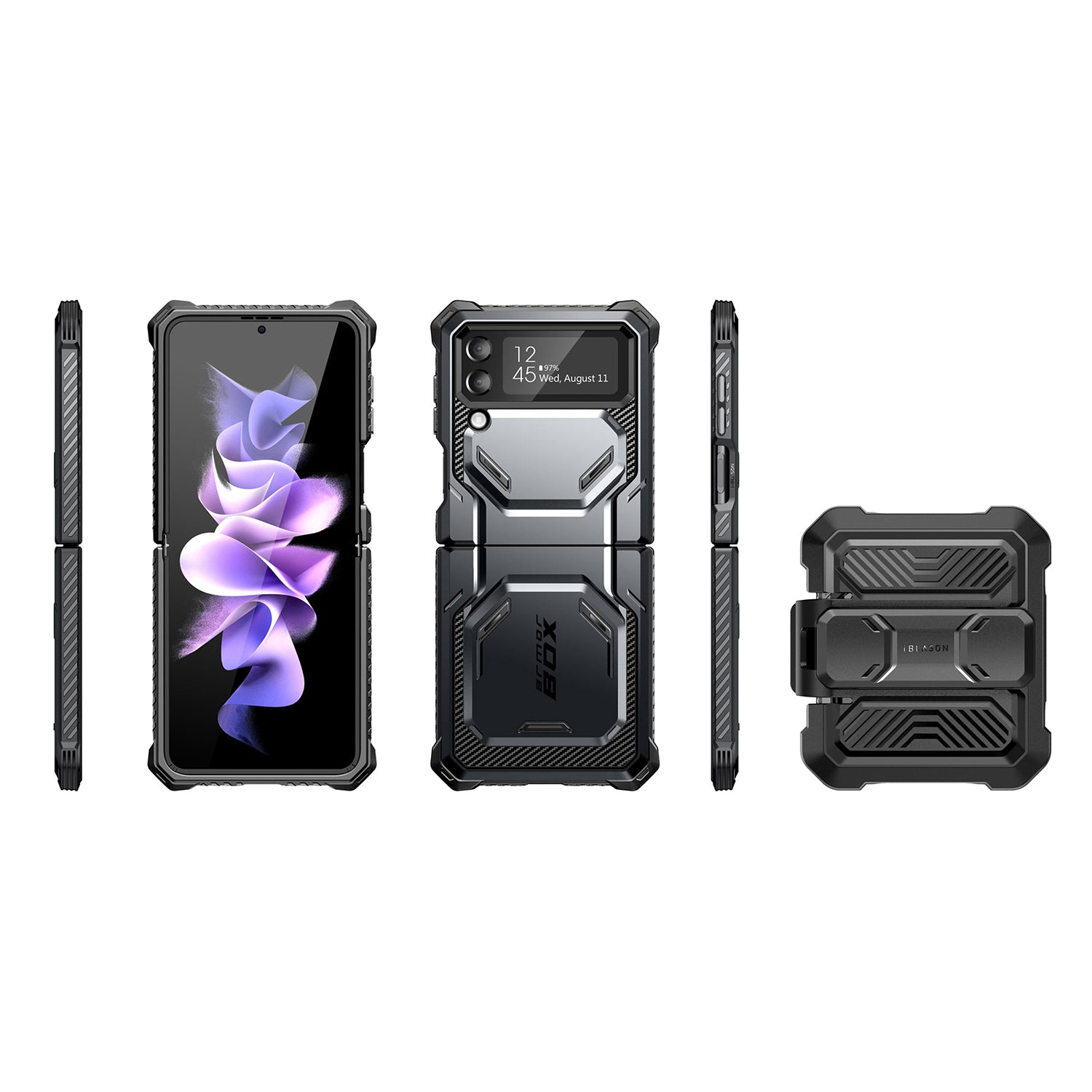 i-Blason Armorbox Series Case for Samsung Galaxy Z Flip 4 5G (2022), Without Built-in Screen Protector Full-Body Rugged Holster Case Mobile Phone Cases i-Blason 