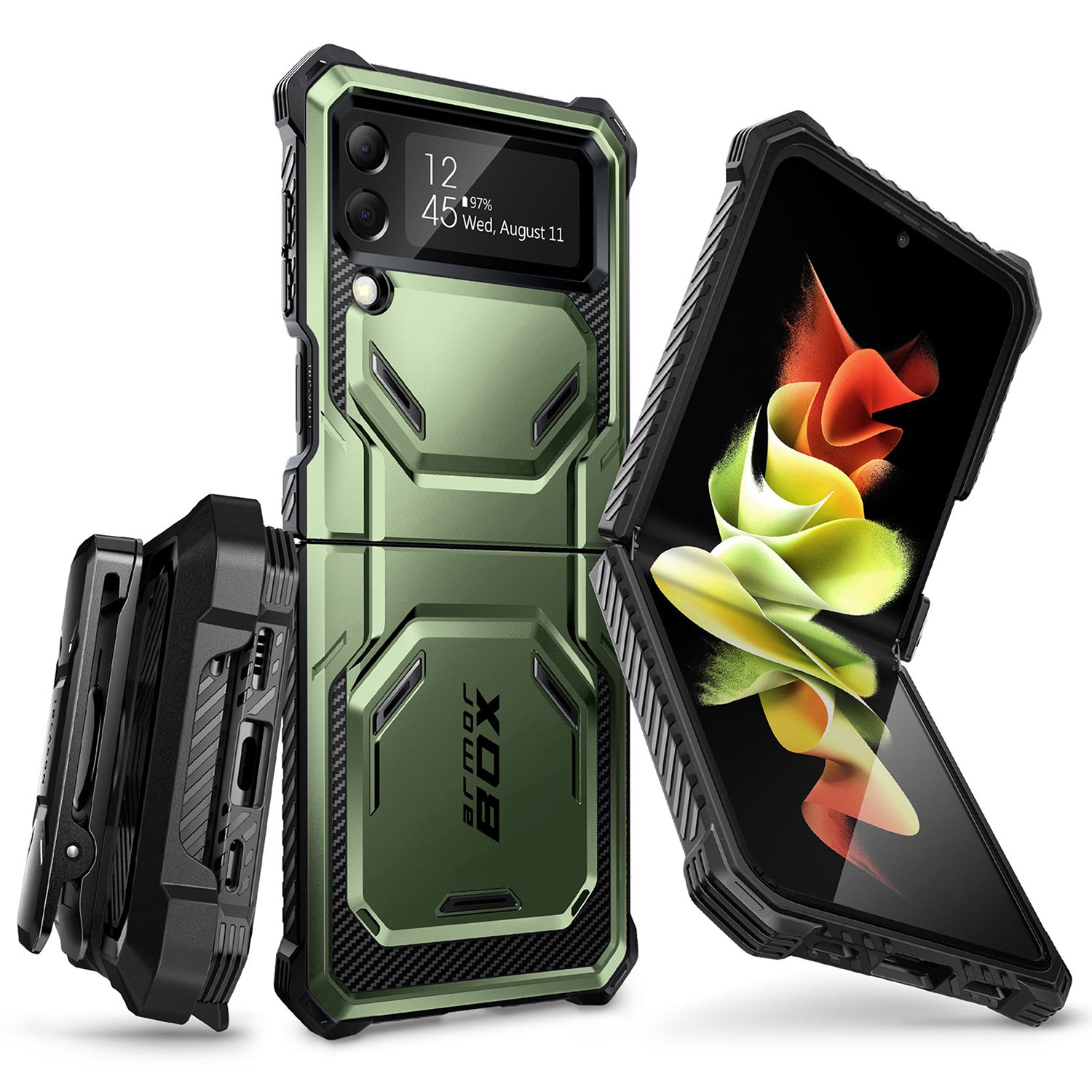 i-Blason Armorbox Series Case for Samsung Galaxy Z Flip 4 5G (2022), Without Built-in Screen Protector Full-Body Rugged Holster Case Mobile Phone Cases i-Blason Guldan 