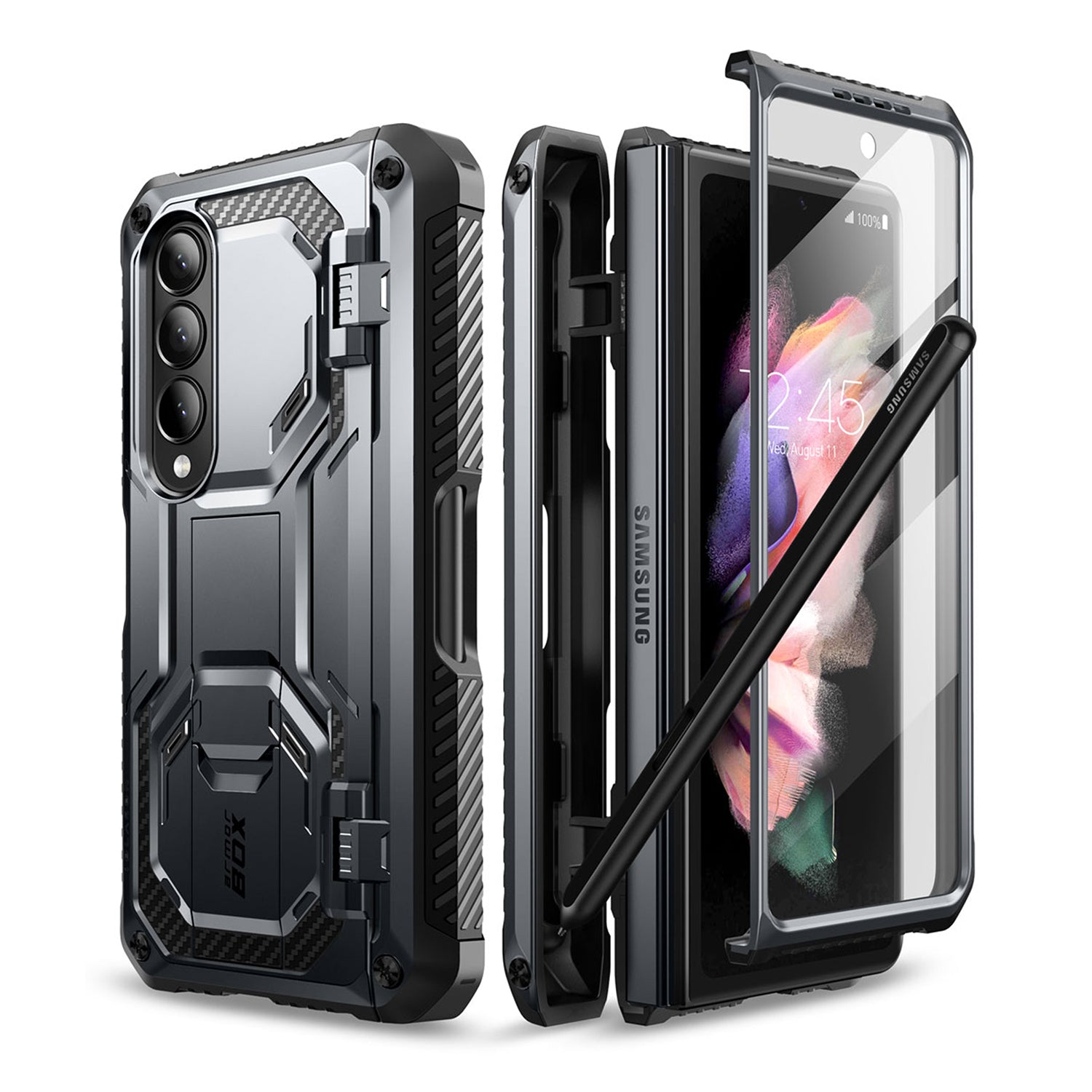 i-Blason Armorbox Series Case for Samsung Galaxy Z Fold 4 5G (2022), Built-in Screen Protector Full-Body Rugged Holster Case Mobile Phone Cases i-Blason Black 