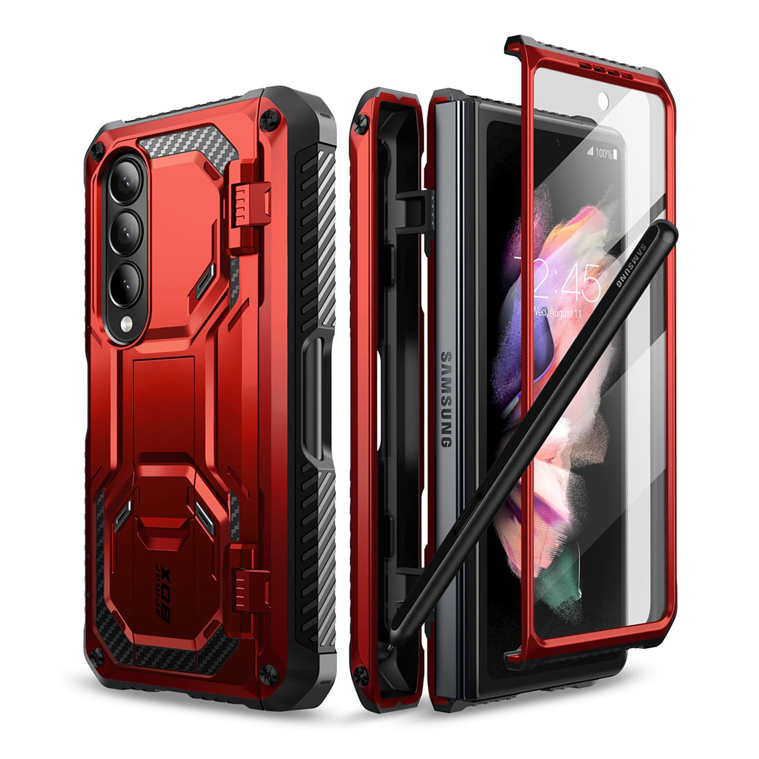 i-Blason Armorbox Series Case for Samsung Galaxy Z Fold 4 5G (2022), Built-in Screen Protector Full-Body Rugged Holster Case Mobile Phone Cases i-Blason Ruddy 