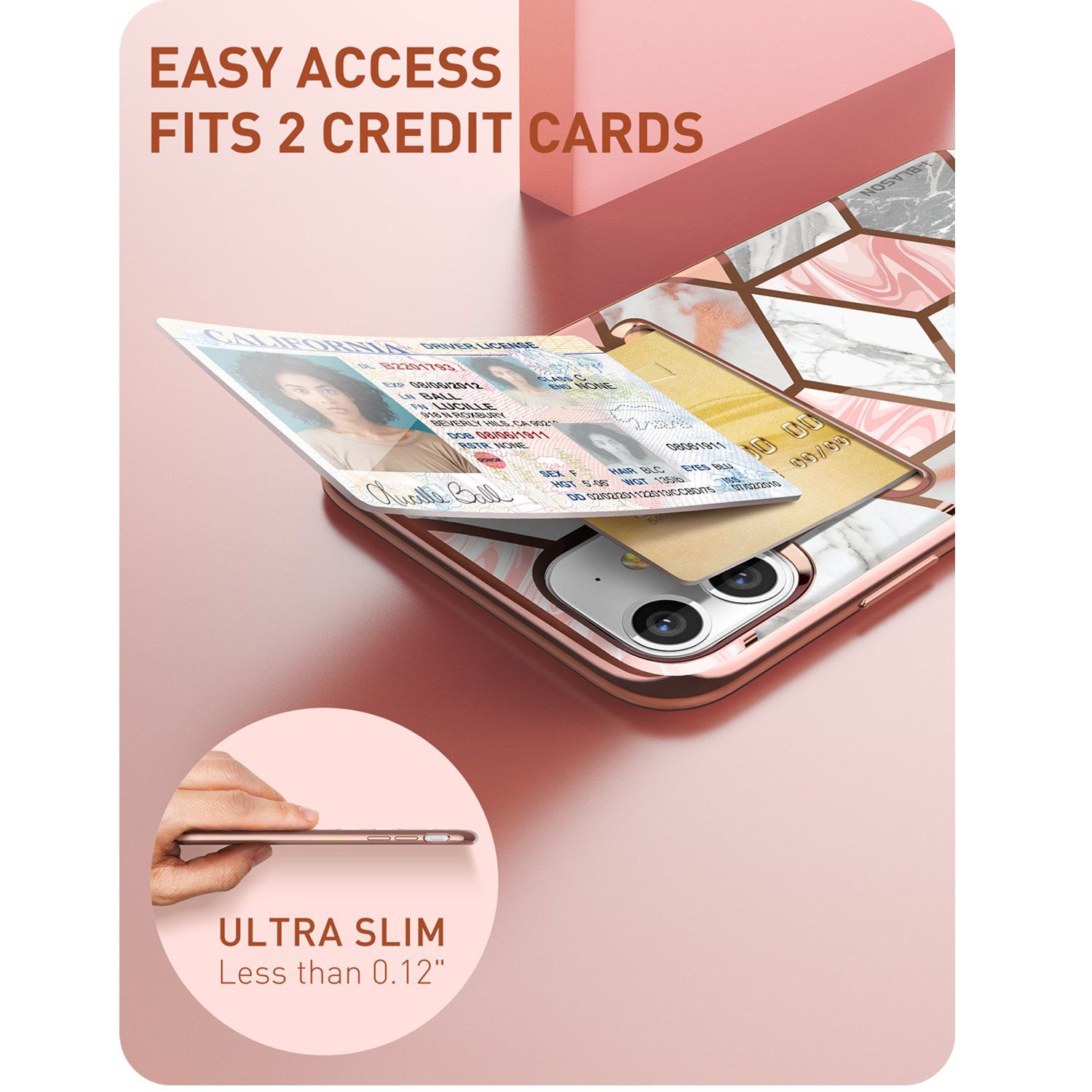 i-Blason Cosmo Card Series Designer Case for iPhone 12 mini 5.4"(2020), Marble Default I-Blason 