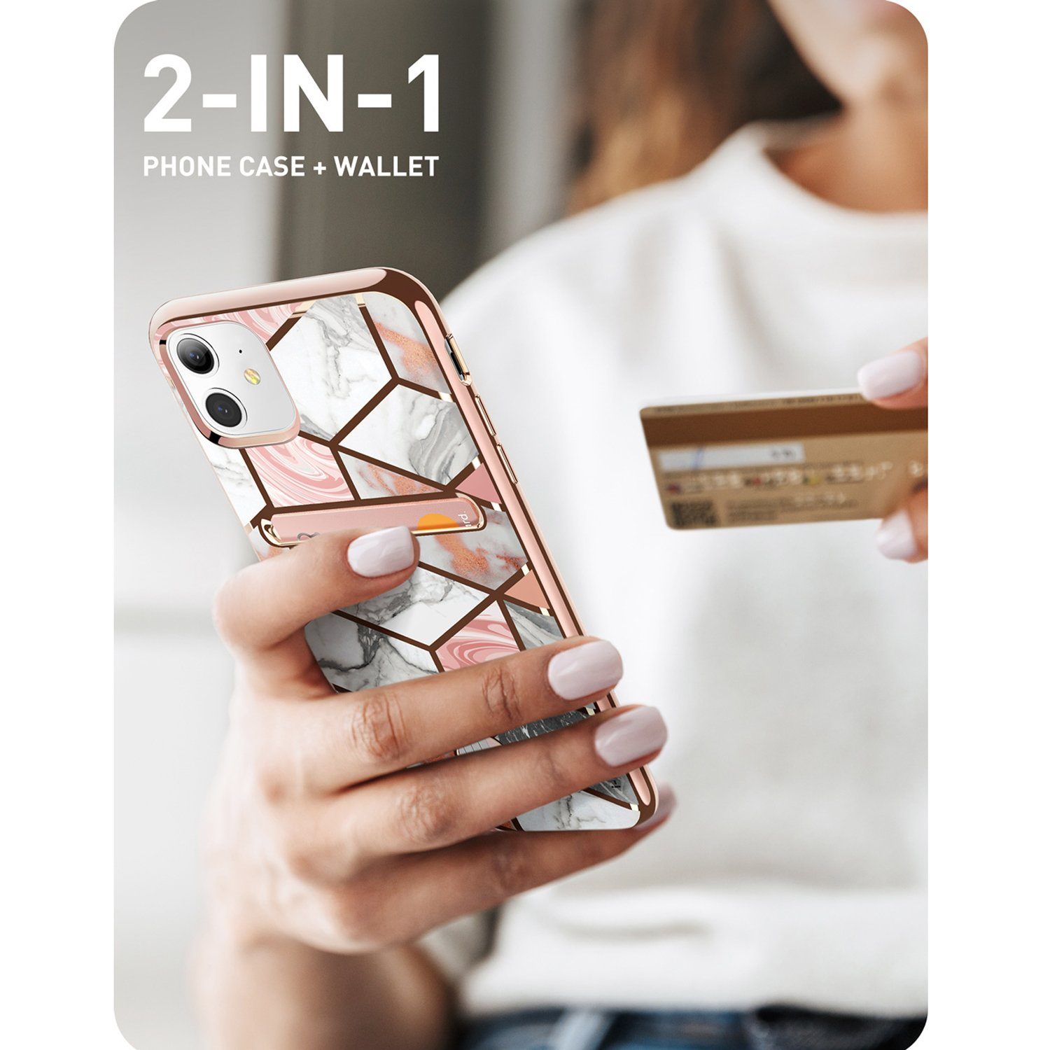 i-Blason Cosmo Card Series Designer Case for iPhone 12 mini 5.4"(2020), Marble Default I-Blason 