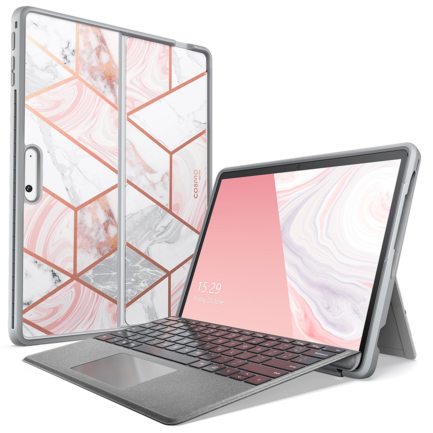 i-Blason Cosmo Case Designed for Microsoft Surface Pro 9, Slim Glitter Protective Bumper Case Cover with Pencil Holder Compatible with Type Cover Keyboard Microsoft Surface Case i-Blason 