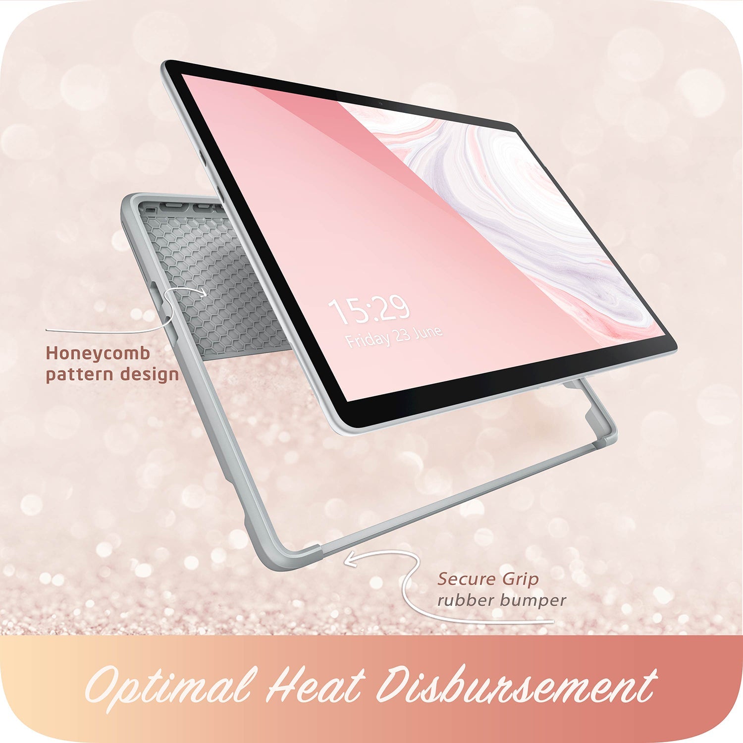 i-Blason Cosmo Case Designed for Microsoft Surface Pro 9, Slim Glitter Protective Bumper Case Cover with Pencil Holder Compatible with Type Cover Keyboard Microsoft Surface Case i-Blason 