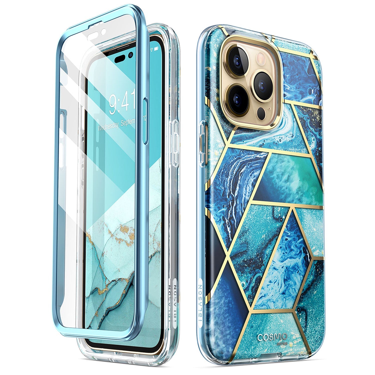 i-Blason Cosmo Case for iPhone 14 Series (With Built-in Screen Protector) Mobile Phone Cases i-Blason Ocean iPhone 14 Pro Max 6.7" 