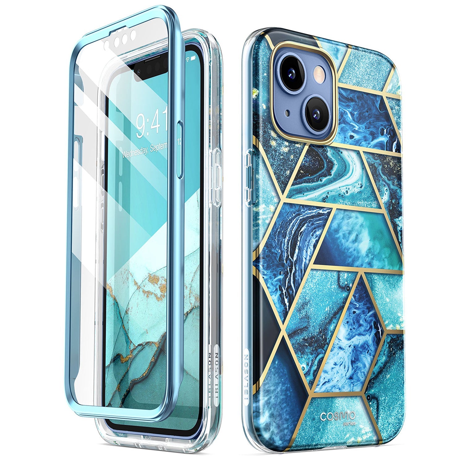 i-Blason Cosmo Case for iPhone 14 Series (With Built-in Screen Protector) Mobile Phone Cases i-Blason Ocean iPhone 14/iPhone 13 6.1" 