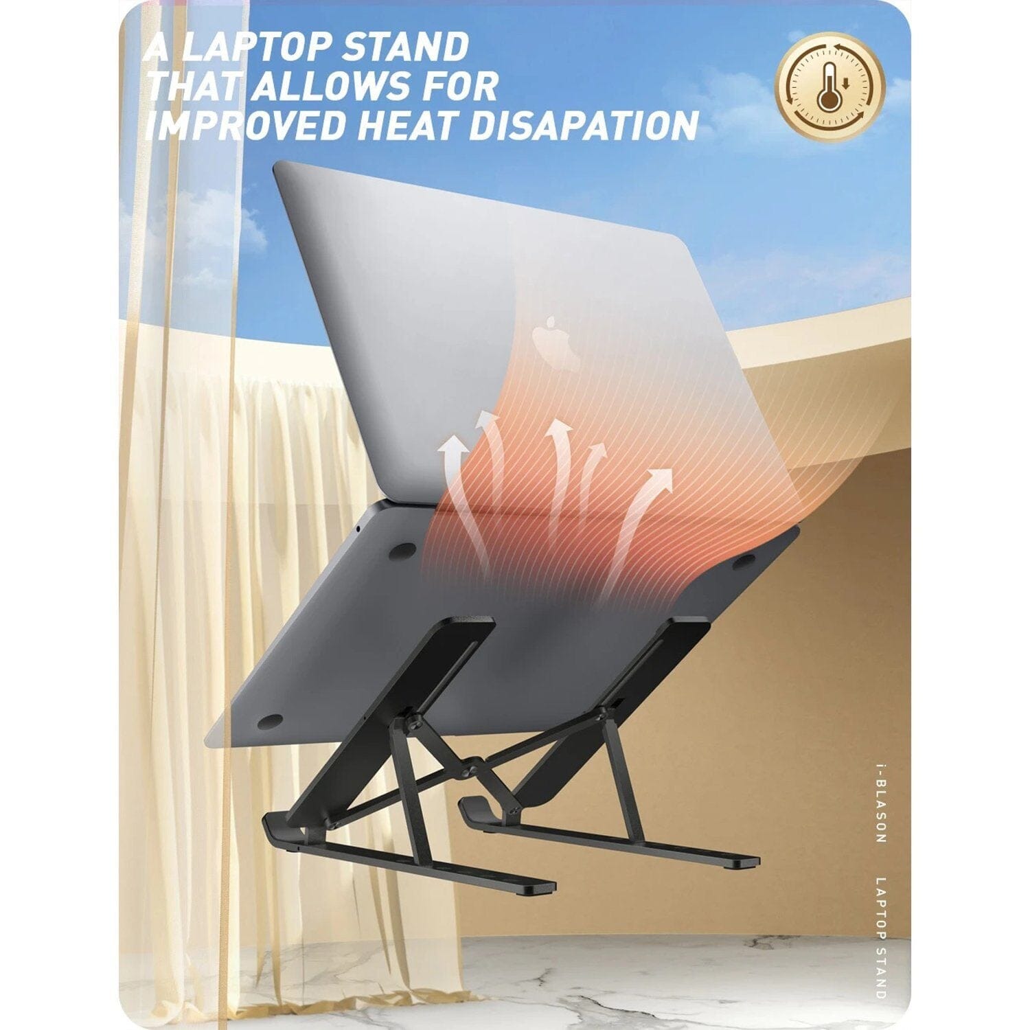 i-Blason Cosmo Series Adjustable Laptop Stand, Portable Computer Stand Aluminum Alloy Laptop Riser Holder with Multi-Angle Stand Suitable for 7-17.3" Laptops and Tablets Default i-Blason 