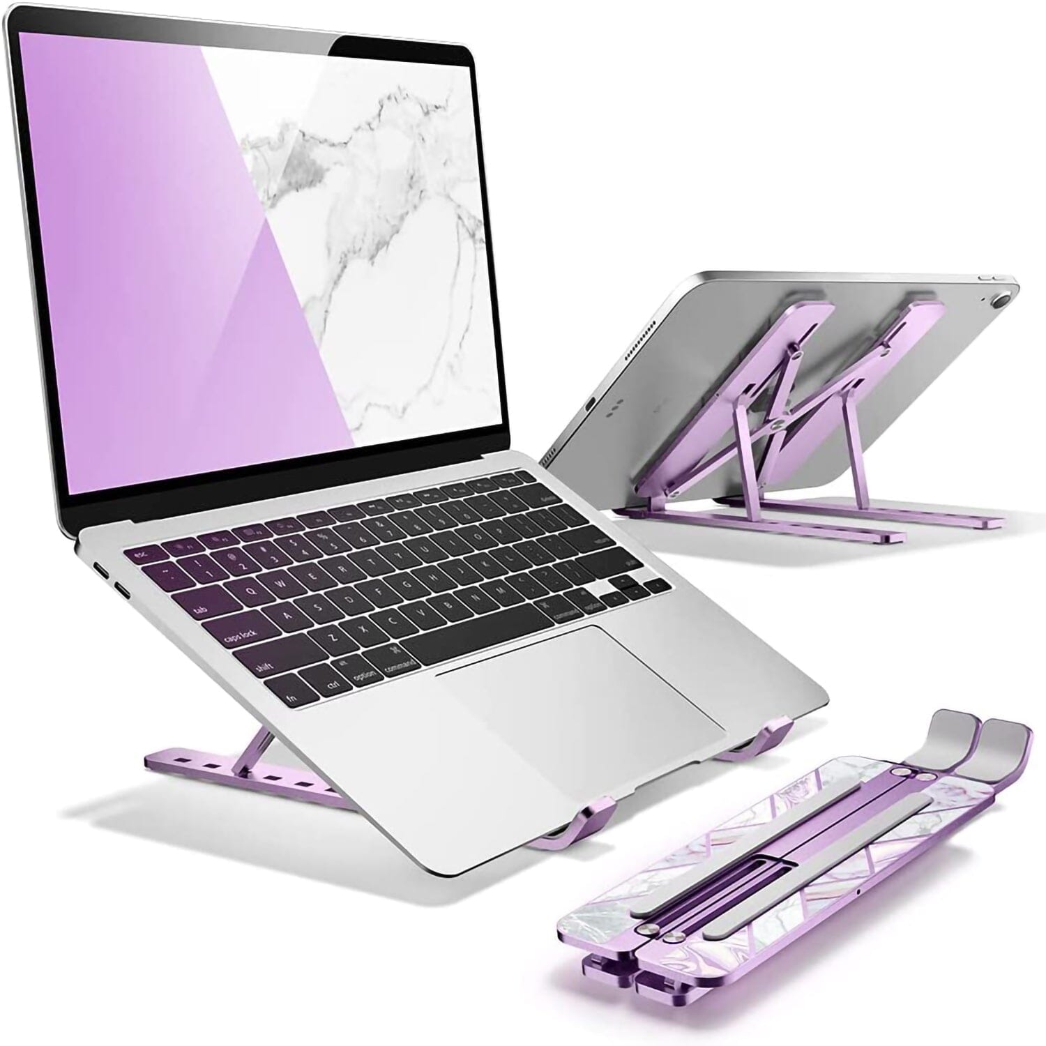 i-Blason Cosmo Series Adjustable Laptop Stand, Portable Computer Stand Aluminum Alloy Laptop Riser Holder with Multi-Angle Stand Suitable for 7-17.3" Laptops and Tablets Default i-Blason 