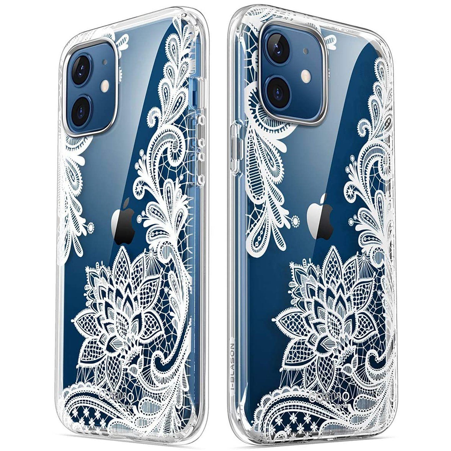 i-Blason Cosmo Series Case for iPhone 12/12 Pro 6.1"(2020)(With Build-in Screen Protector), Lace/White Default i-Blason 