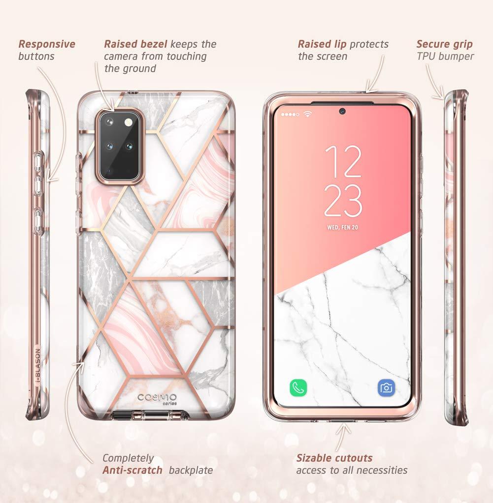 i-Blason Cosmo Series Case for Samsung Galaxy S20+(without built-in Screen Protector), Marble Samsung Case i-Blason 