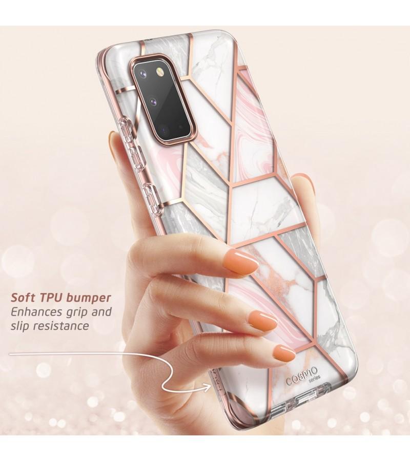 i-Blason Cosmo Series Case for Samsung Galaxy S20(without built-in Screen Protector), Marble Samsung Case i-Blason 