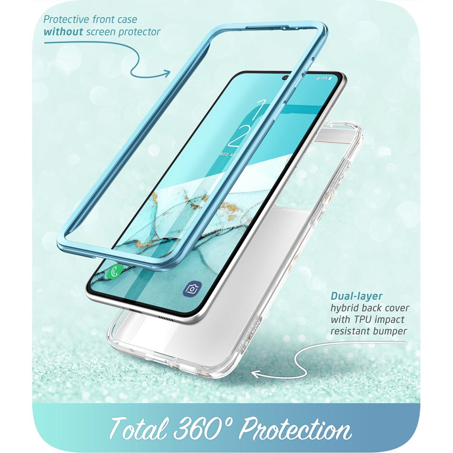 i-Blason Cosmo Series Case for Samsung Galaxy S21 Ultra(Without Screen Protector), Ocean S21 i-Blason 