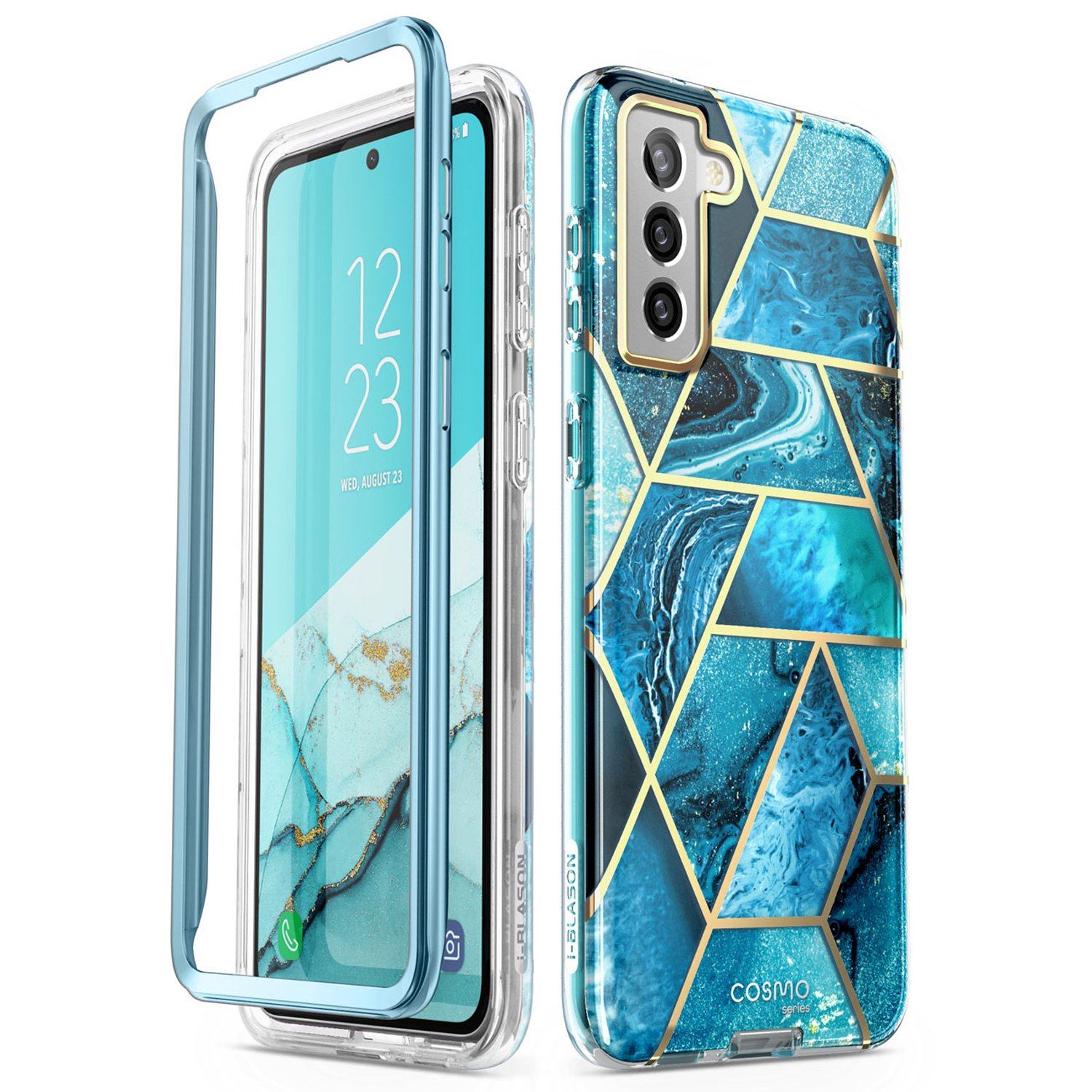 i-Blason Cosmo Series Case for Samsung Galaxy S21(Without Screen Protector), Ocean S21 i-Blason 