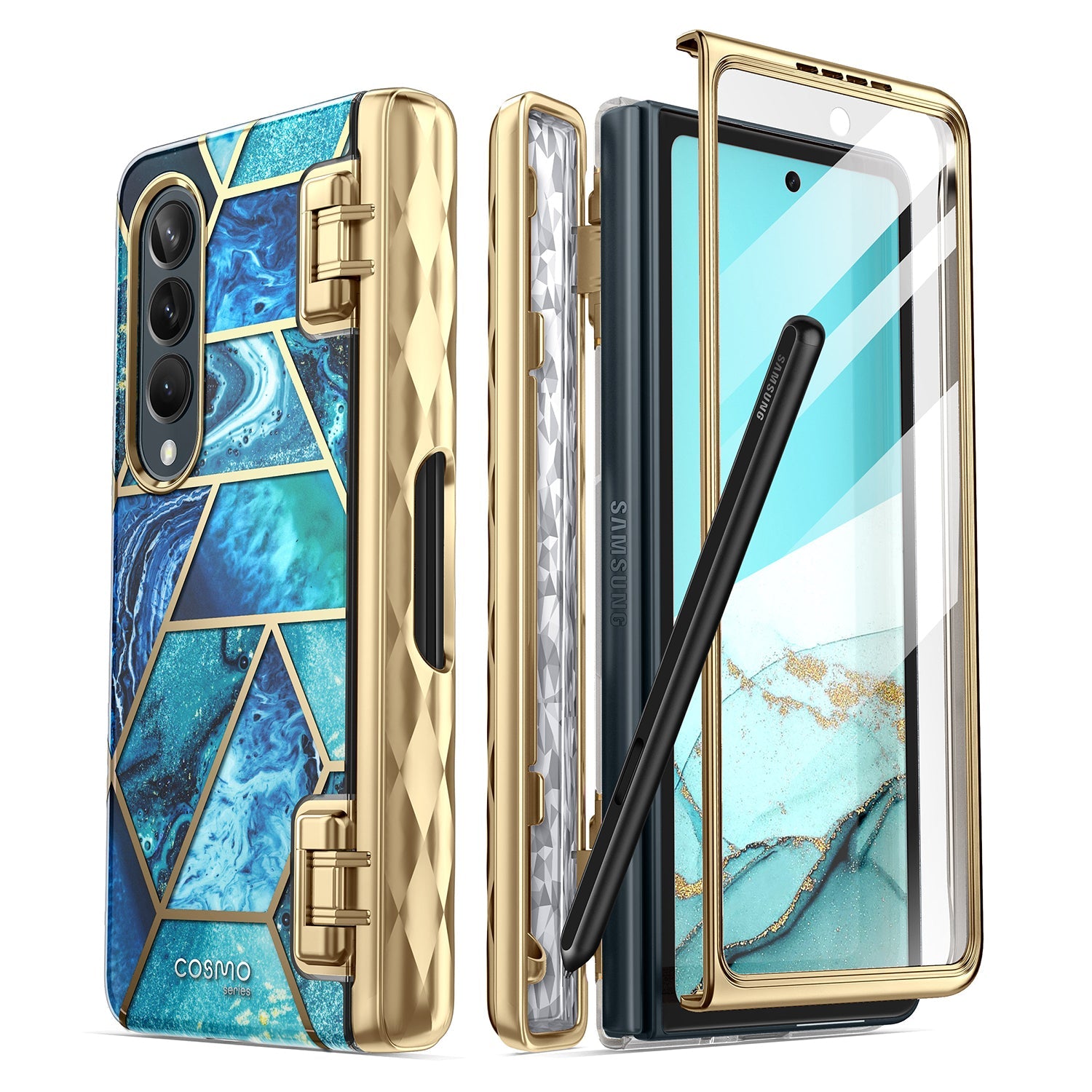 i-Blason Cosmo Series Case for Samsung Galaxy Z Fold 4 5G (2022), Slim Stylish Protective Bumper Case with Built-in Screen Protector Mobile Phone Cases i-Blason 