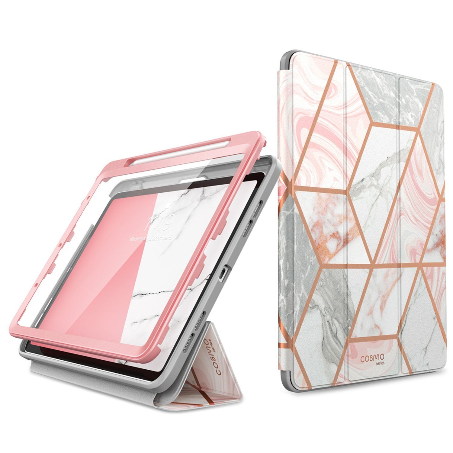 i-Blason Cosmo Series Case with Pencil Holder for iPad Air 4 Generation 10.9"(2020)(With Build-in Screen Protector), Marble Default I-Blason 