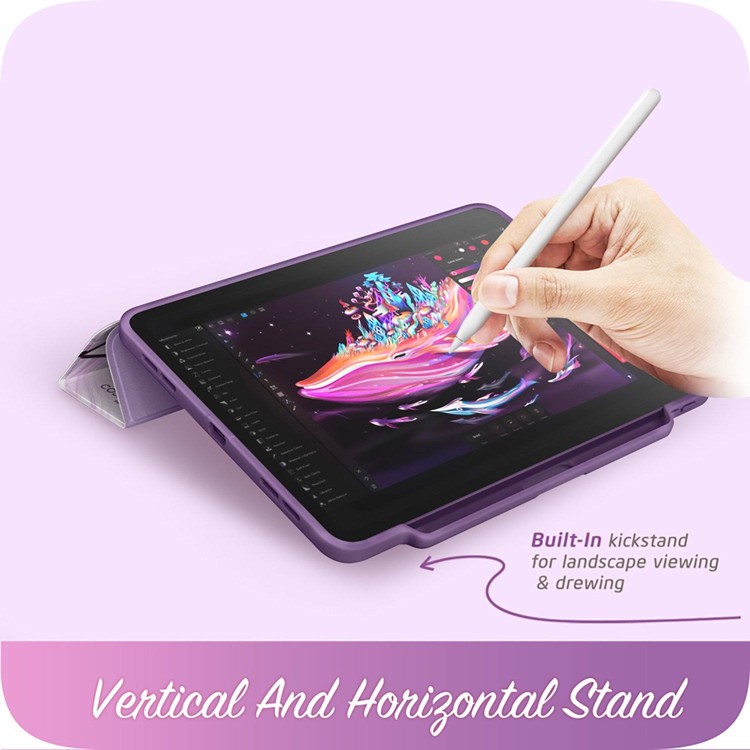 i-Blason Cosmo Series Case with Pencil Holder for iPad Pro 11"(2021) with Build-in Screen Protector, Ameth Default i-Blason 