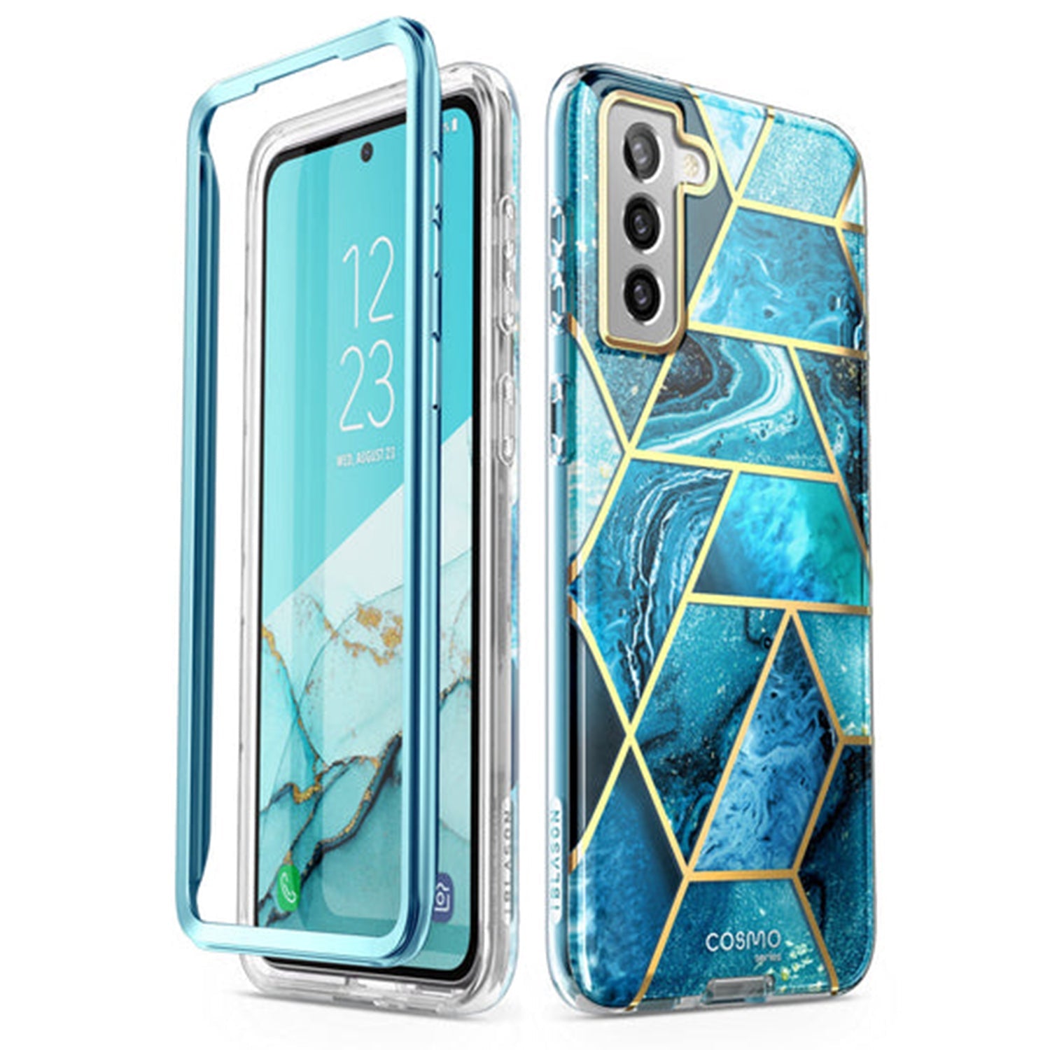 i-Blason Cosmo Series Slim Full-Body Stylish Protective Case for Samsung Galaxy S22 Plus 5G(With Build-in Screen Protector) Default i-Blason Ocean 