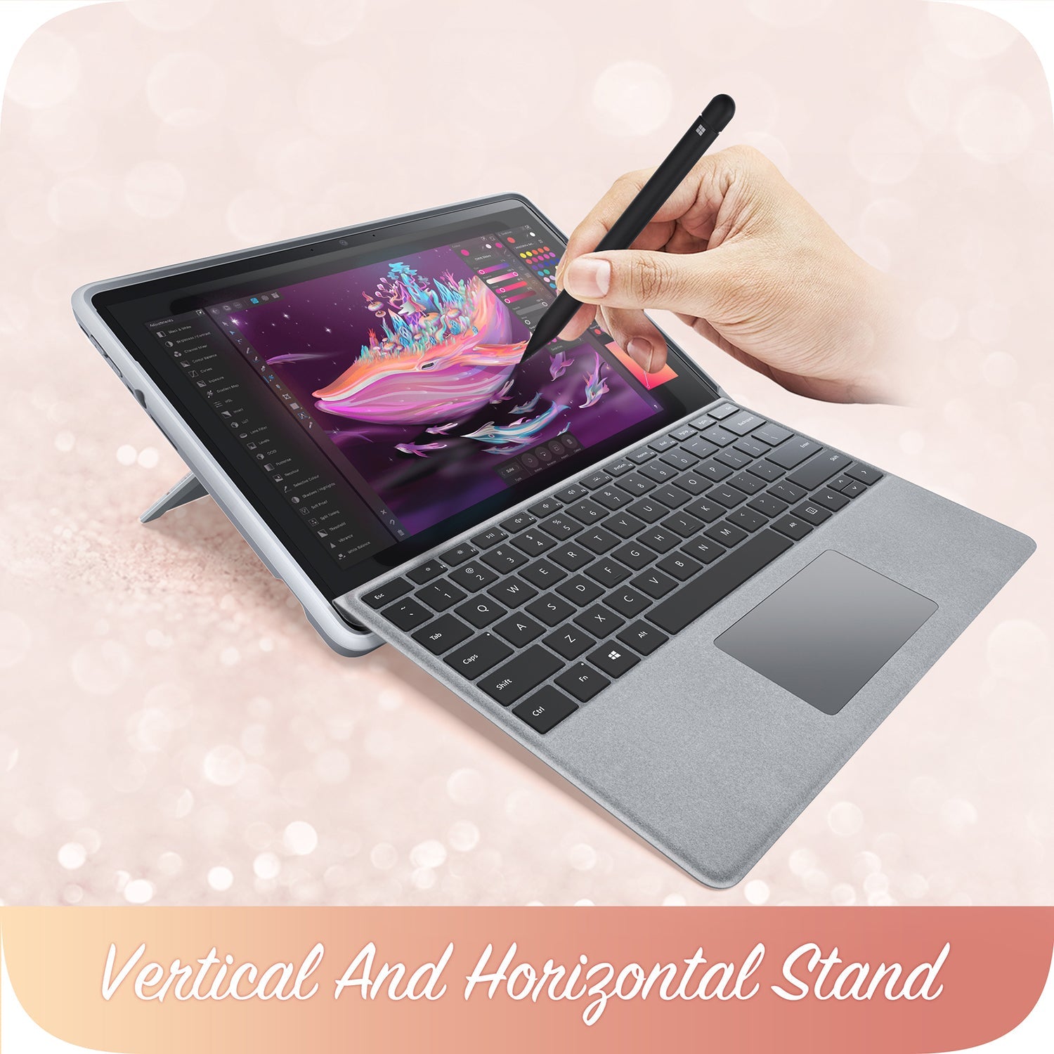 i-Blason Cosmo Series Slim Full-Body Stylish Protective Case with Pencil Holder for Microsoft Surface Pro 8 Compatible with Type Cover Keyboard Default i-Blason 