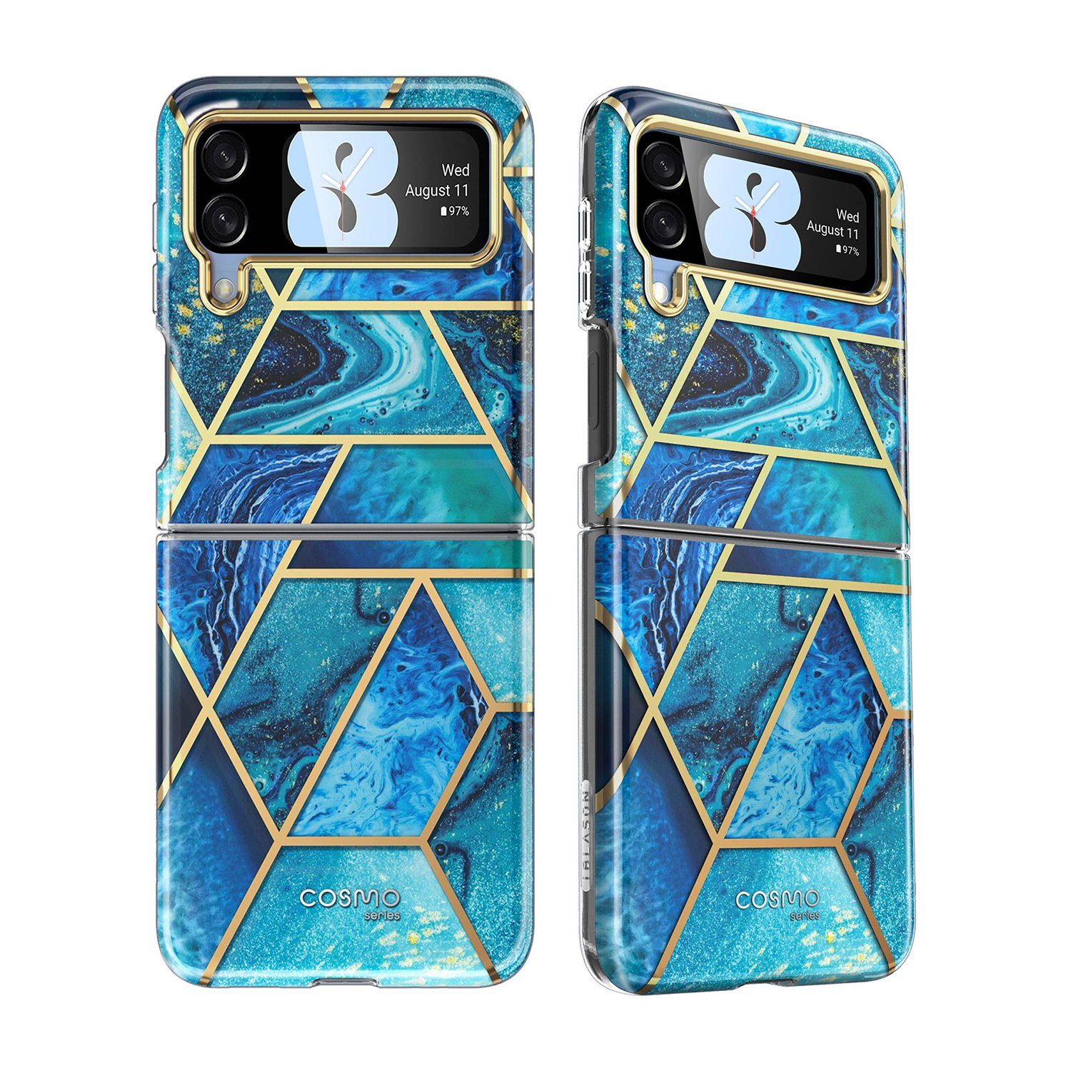 i-Blason Cosmo Series Slim Stylish Protective Bumper Case for Samsung Galaxy Z Flip3 5G (2021)(Without Screen Protector) Default i-Blason Ocean 