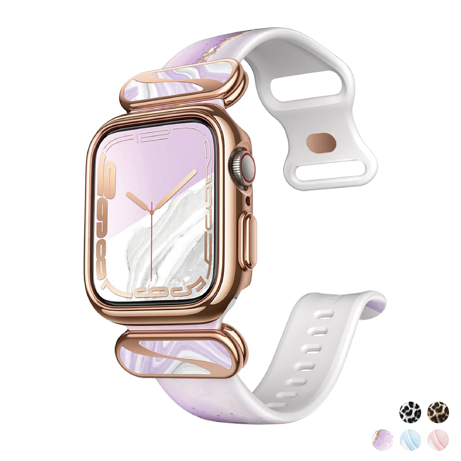 i-Blason Cosmo Stylish Sporty Protective Bumper Case with Adjustable Strap Bands for Apple Watch Series 7/6/SE/5/4 (40mm/41mm) Default i-Blason 