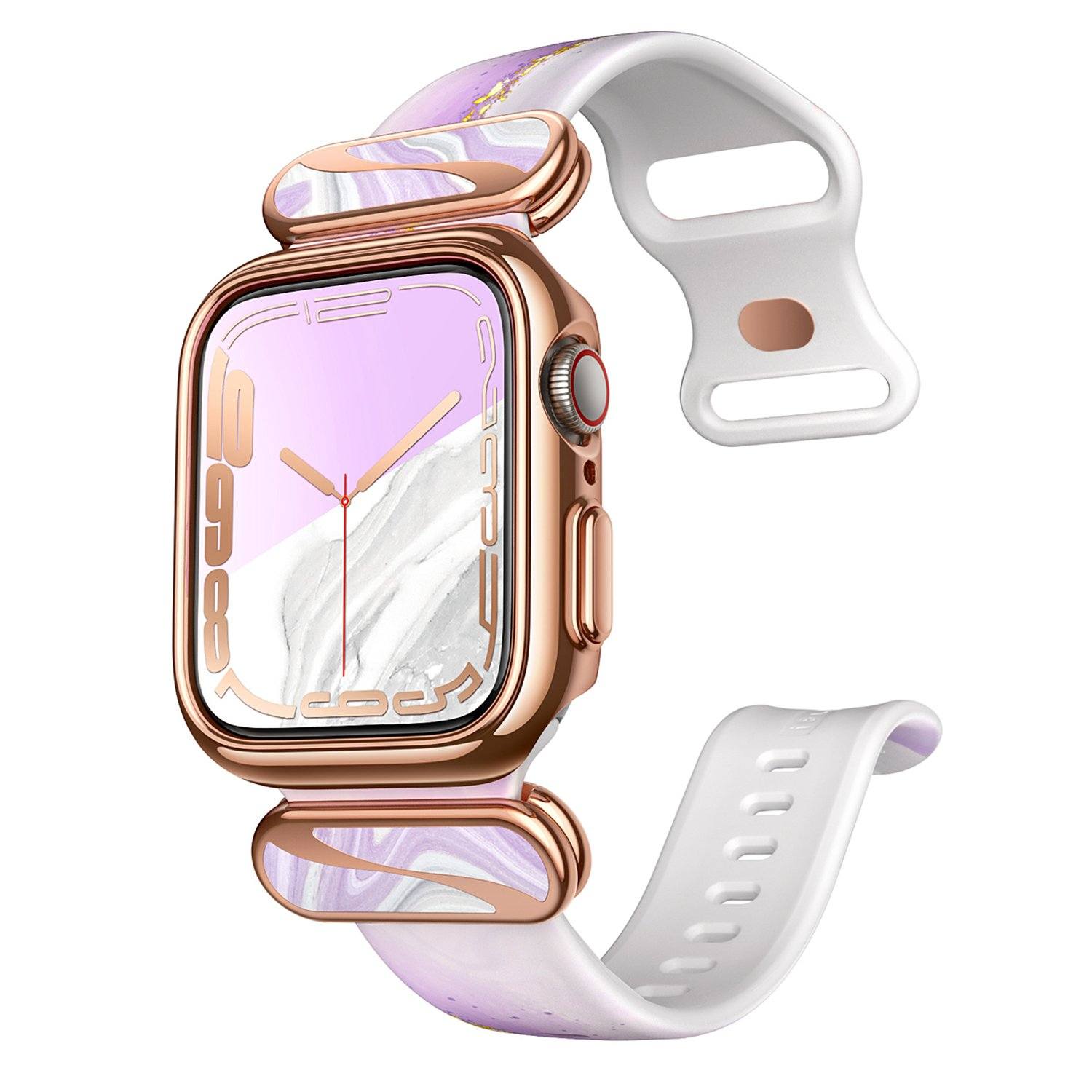 i-Blason Cosmo Stylish Sporty Protective Bumper Case with Adjustable Strap Bands for Apple Watch Series 7/6/SE/5/4 (40mm/41mm) Default i-Blason Ameth 