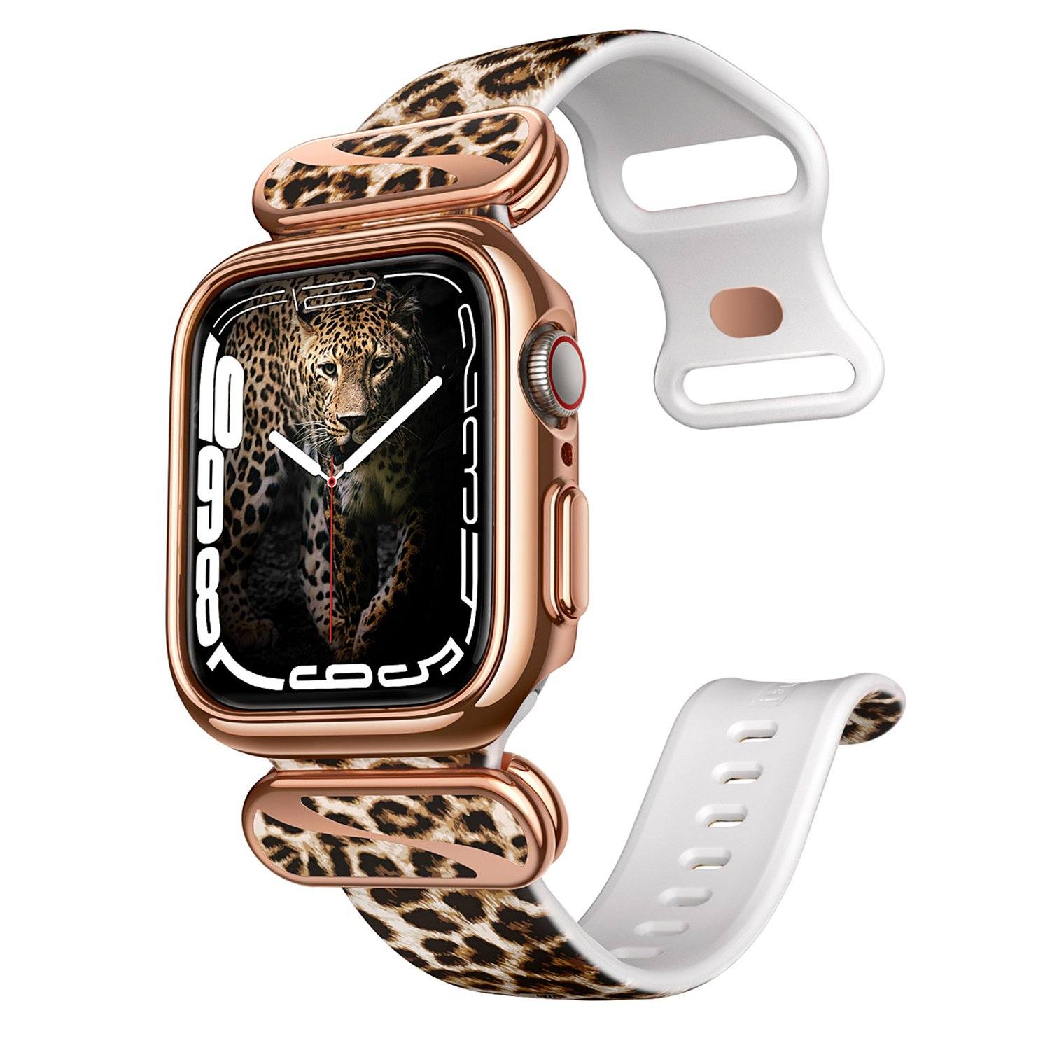 i-Blason Cosmo Stylish Sporty Protective Bumper Case with Adjustable Strap Bands for Apple Watch Series 7/6/SE/5/4 (40mm/41mm) Default i-Blason Jungle 