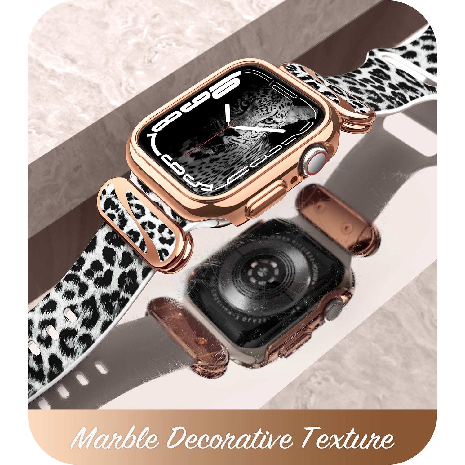 i-Blason Cosmo Stylish Sporty Protective Bumper Case with Adjustable Strap Bands for Apple Watch Series 7/6/SE/5/4 (44mm/45mm) Default i-Blason 