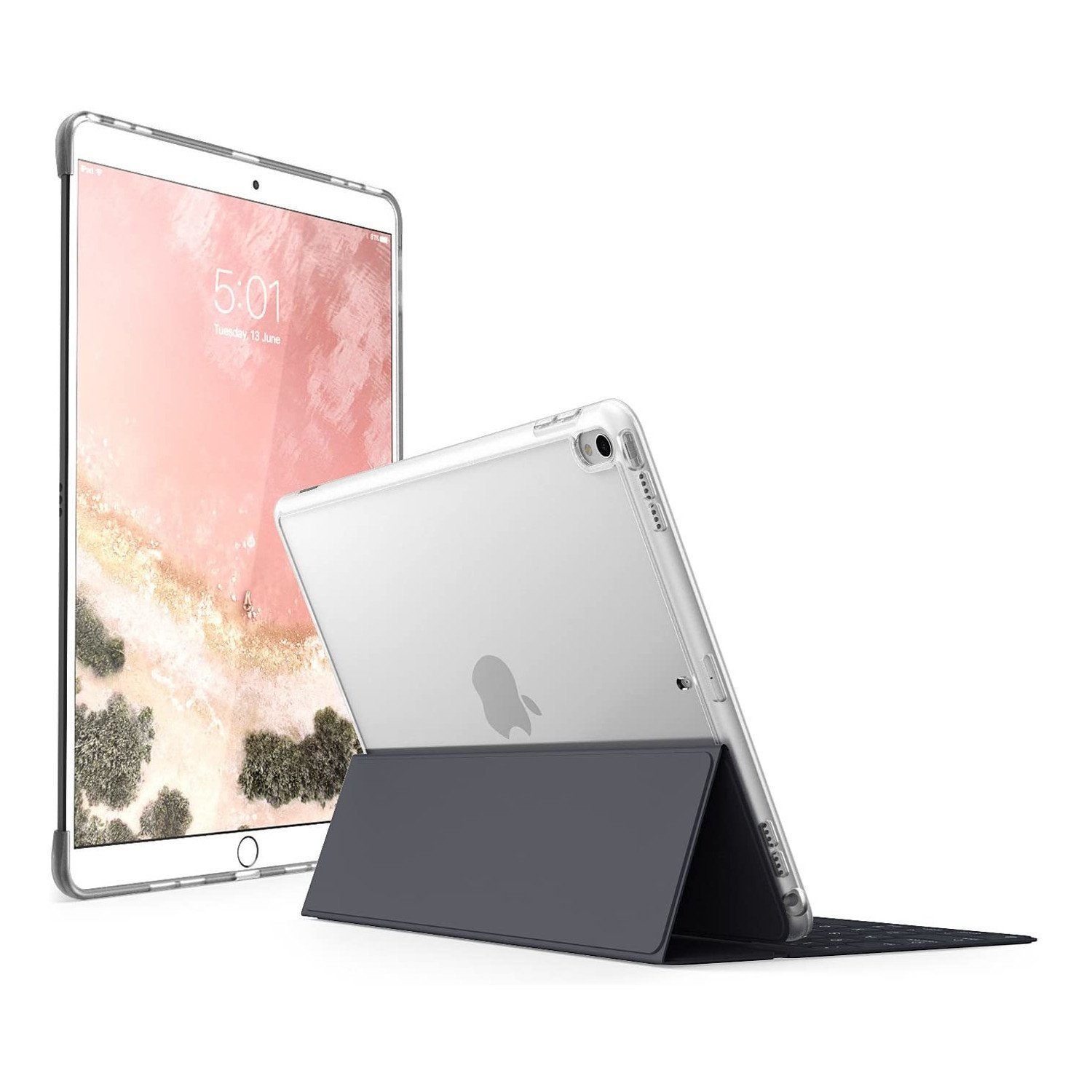 i-Blason Halo Series Clear Hybrid Keyboard Compatible Protective Case for iPad Pro(2017)/iPad Air 3(2019) 10.5", Clear iPad Case i-Blason 